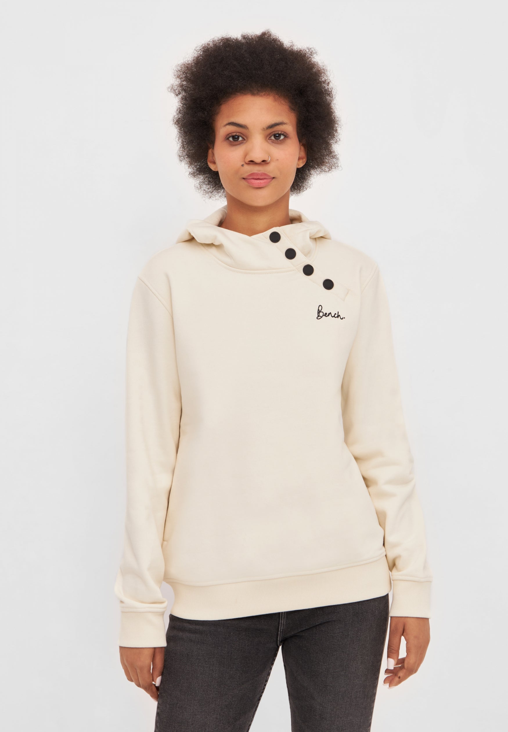 bench-posio-hoodie-damen-regular-fit-mit-kapuze-und-knopfverschluss-an-den-schul image 6