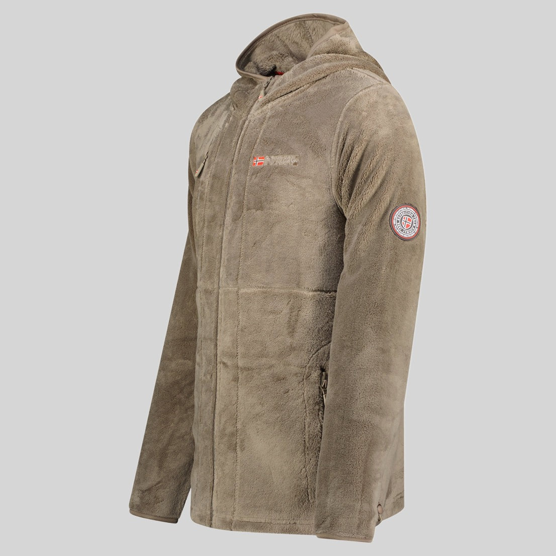 geographical-norway-upload-fleecejacke-herren-taupe-zip image 3