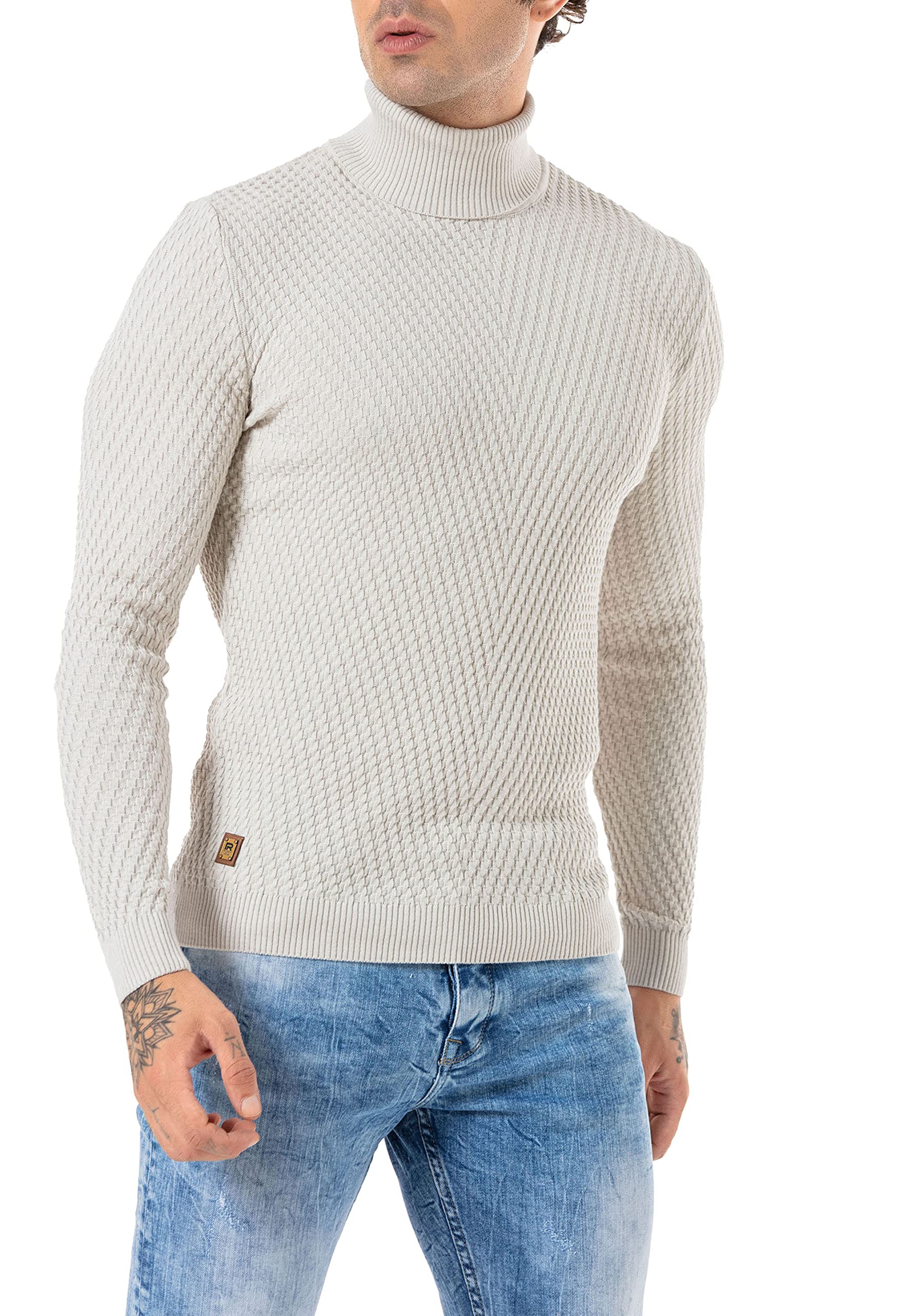 redbridge-pullover-herren-rollkragen-strick-mit-muster image 1