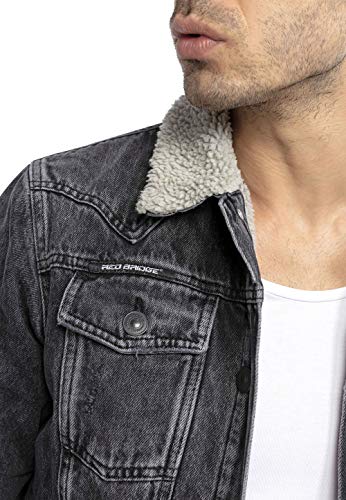redbridge-jeansjacke-herren-denim-gef-ttert-blau-winter-bergangsjacke image 7