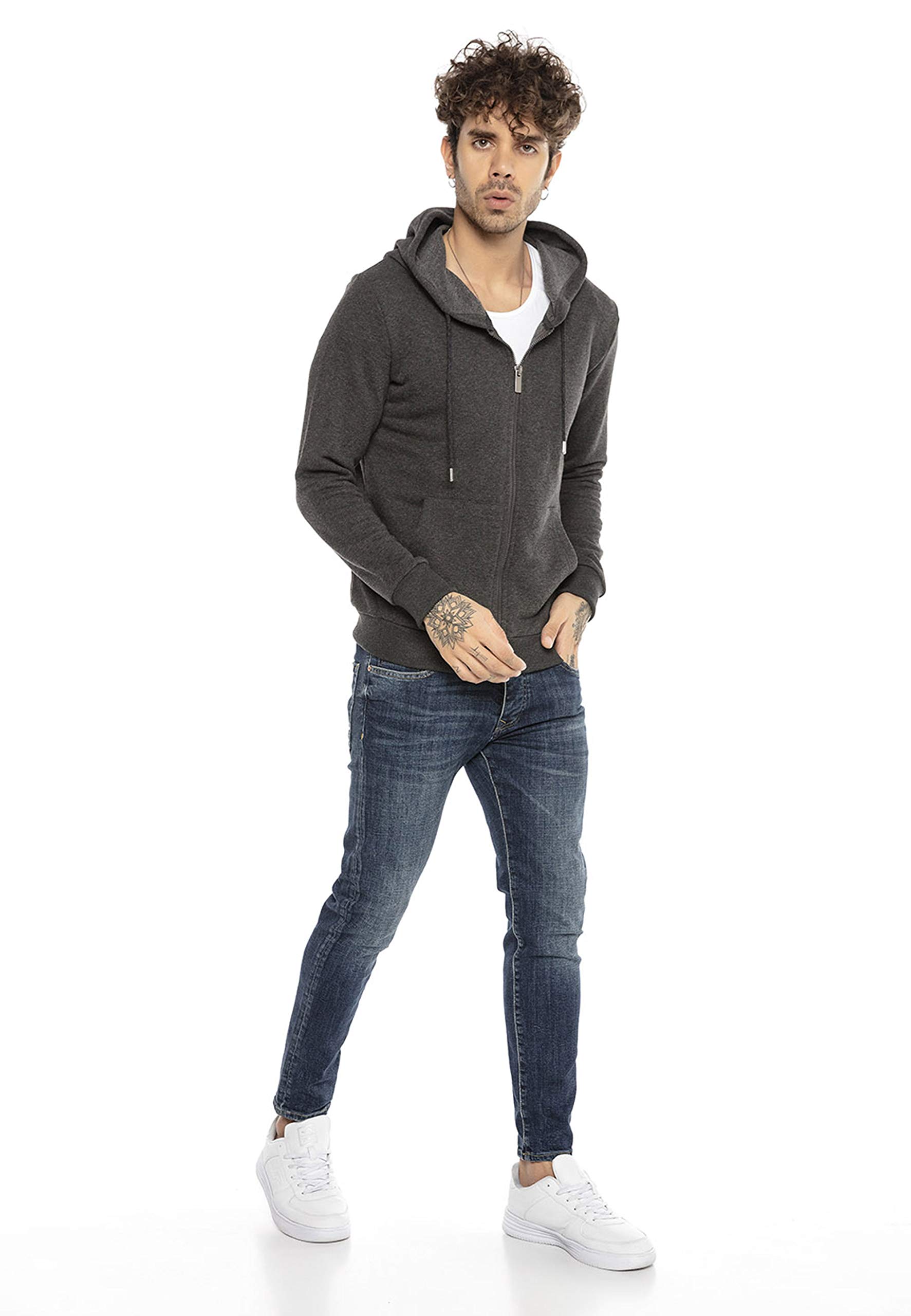 redbridge-cardigans-premium-basic-sweatjacke-herren-zip-hoodie-schwarz image 8