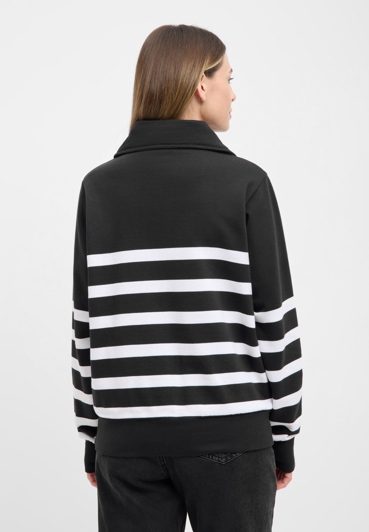 bench-foy-sweatshirt-damen-macciato-mit-zip-kragen image 7