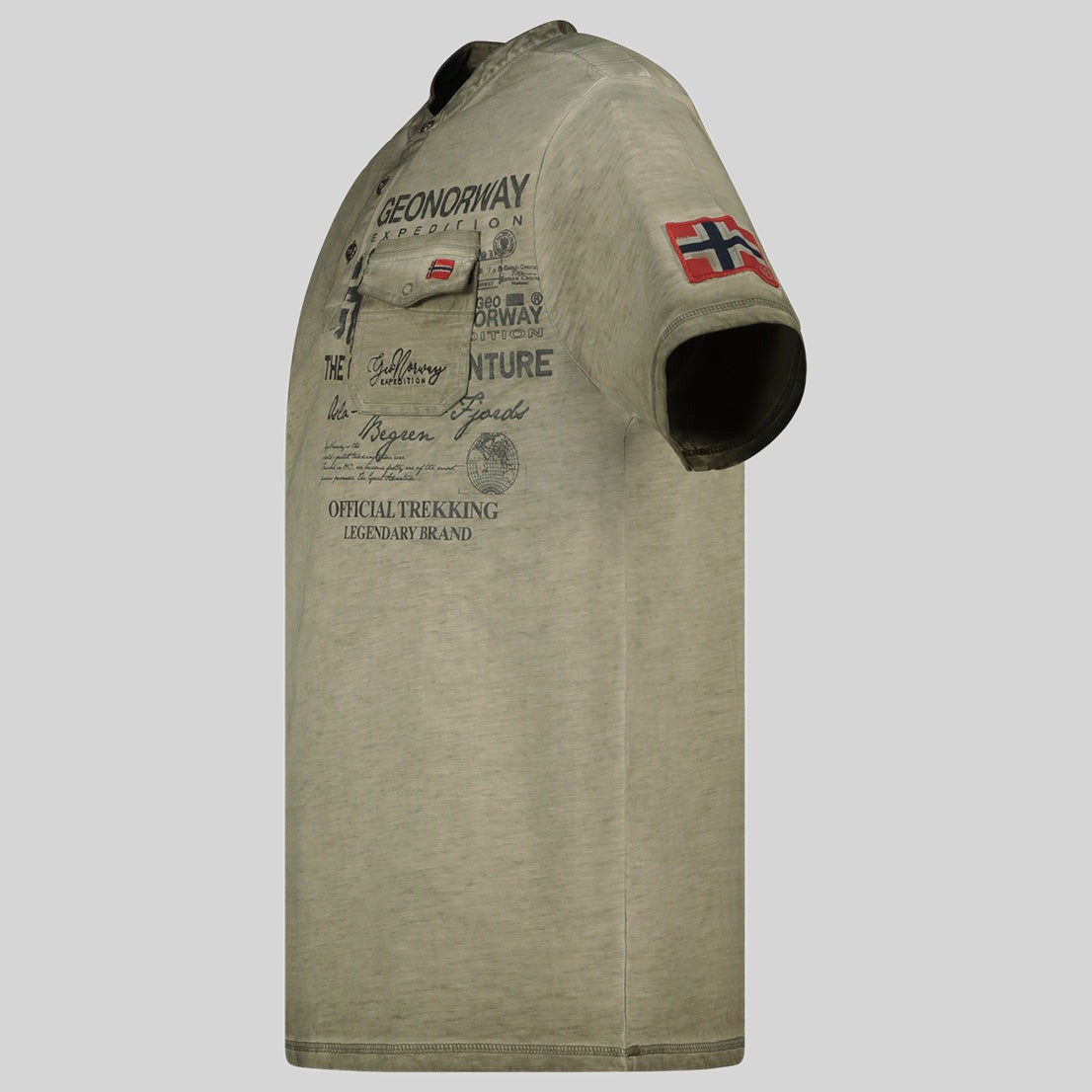 geographical-norway-jeony-herren-t-shirt-mao-kragen-blau image 7