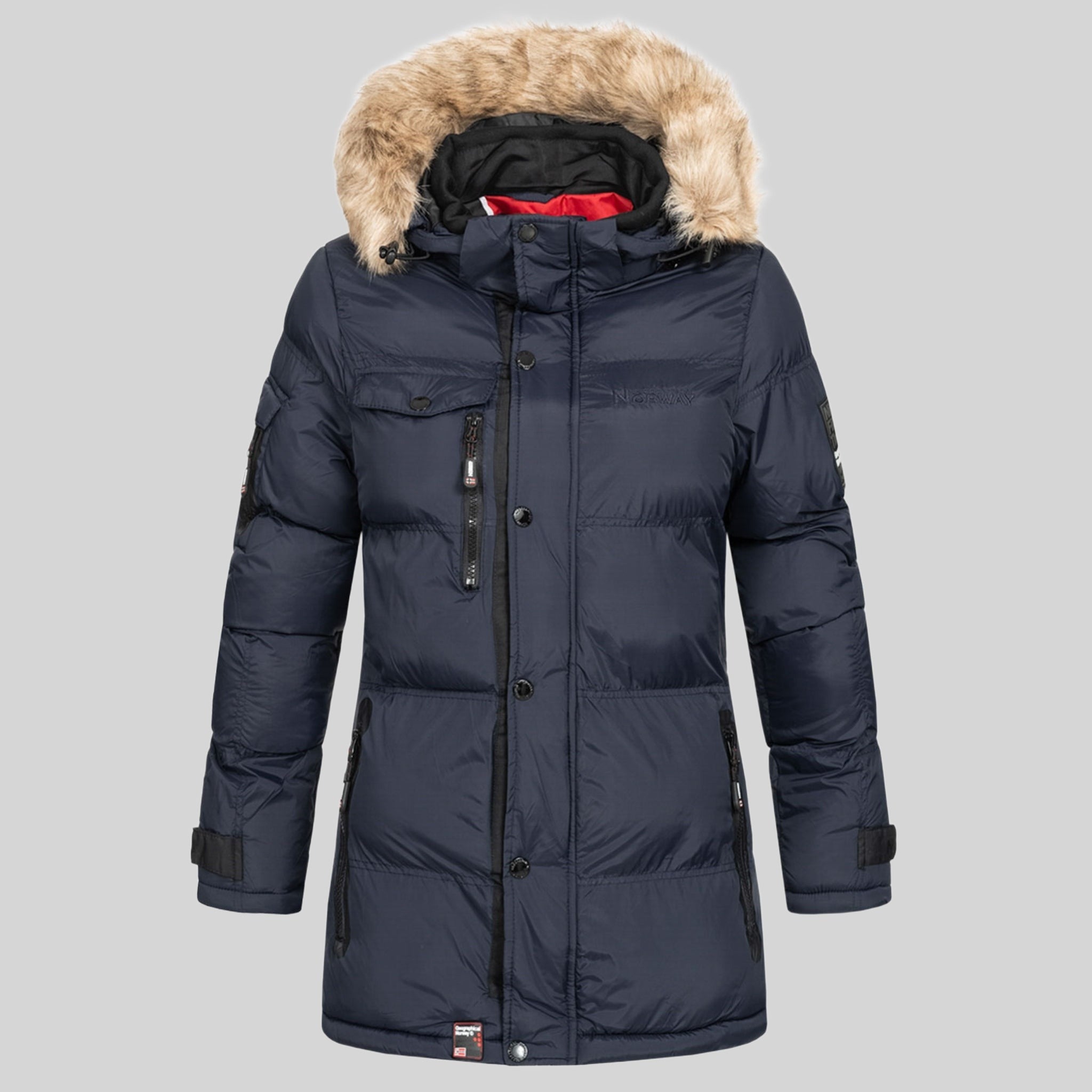 geographical-norway-bonapart-daunenjacke-damen-schwarz-fell image 2