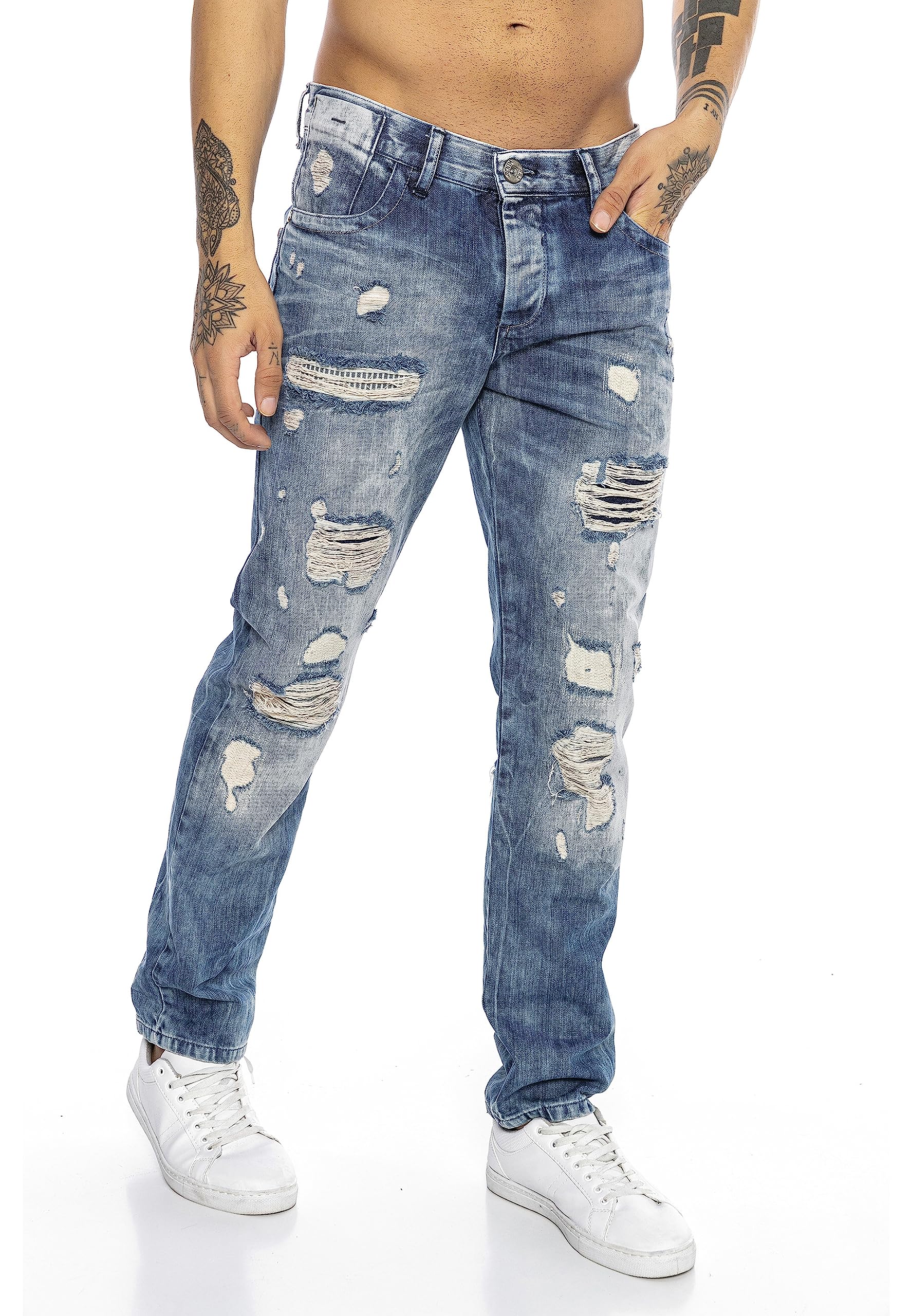 redbridge-jeans-rb-157-regular-fit-used-look-blau-36w-34l image 8