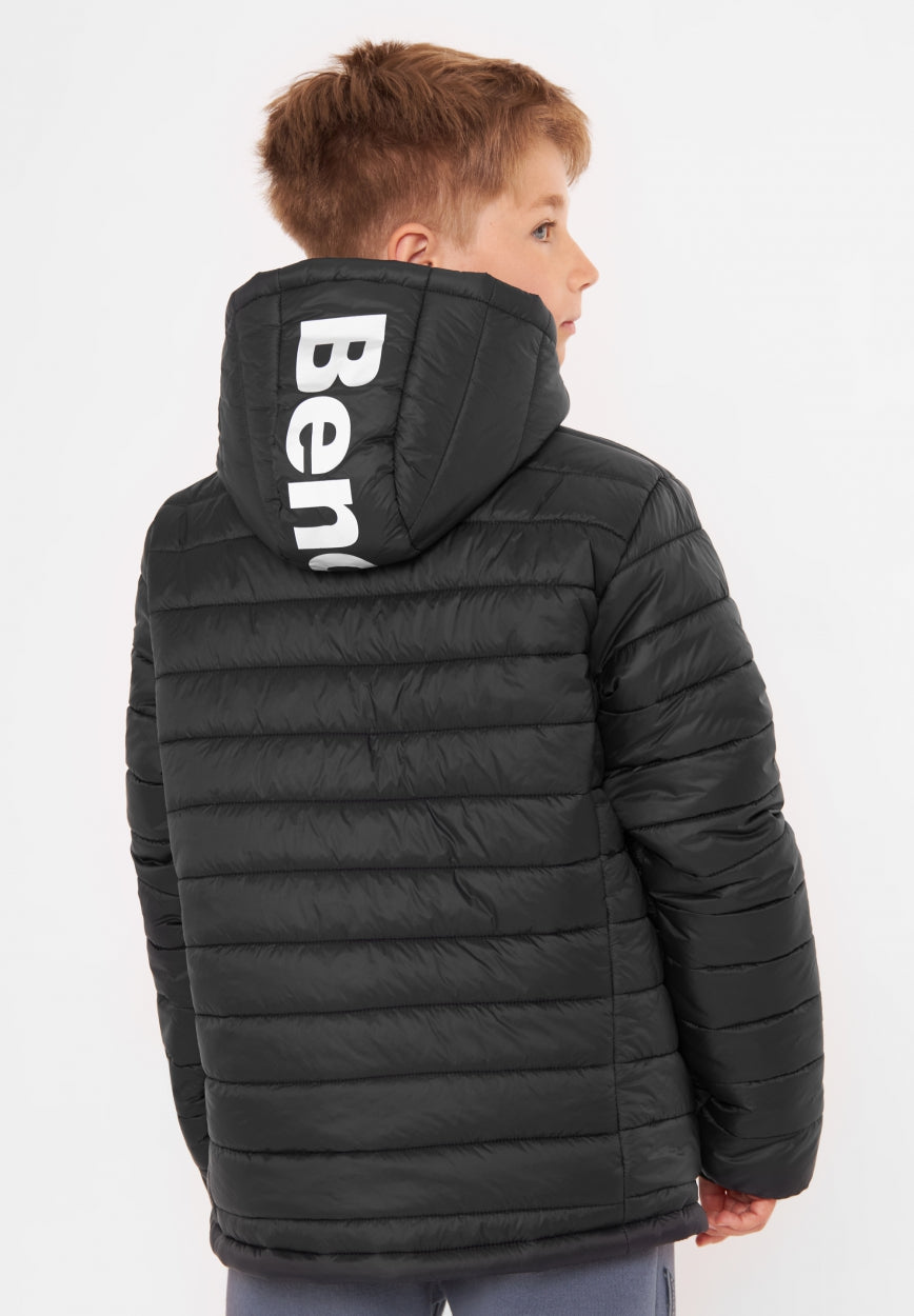 bench-soller-pufferjacke-jungen-schwarz-mit-kapuze image 3