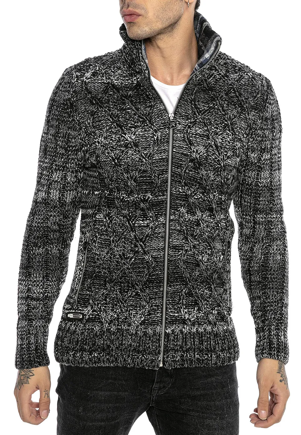 redbridge-strickjacke-cardigan-stehkragen-rei-verschluss image 1