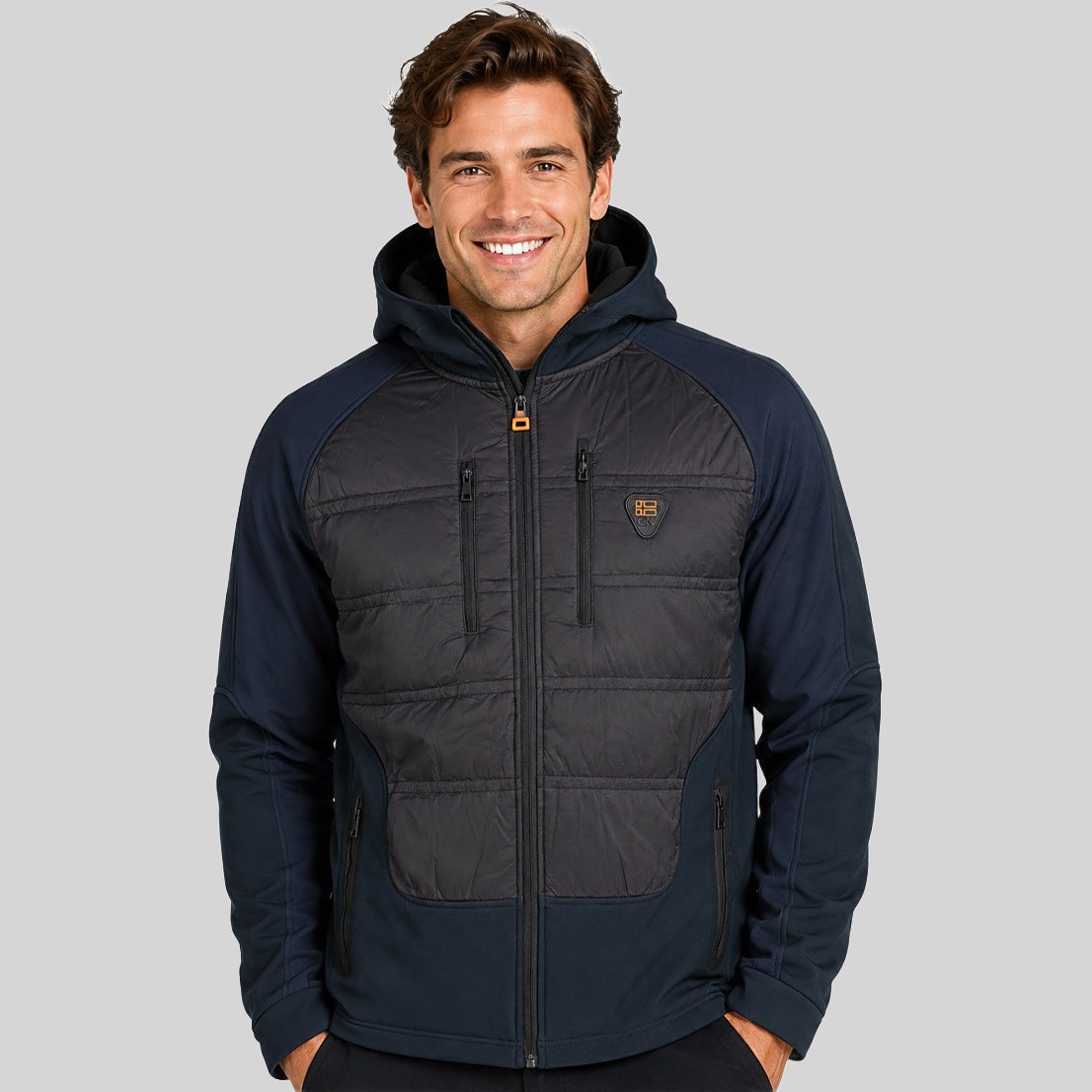 geographical-norway-dariko-herren-steppjacke-schwarz-kapuze image 1