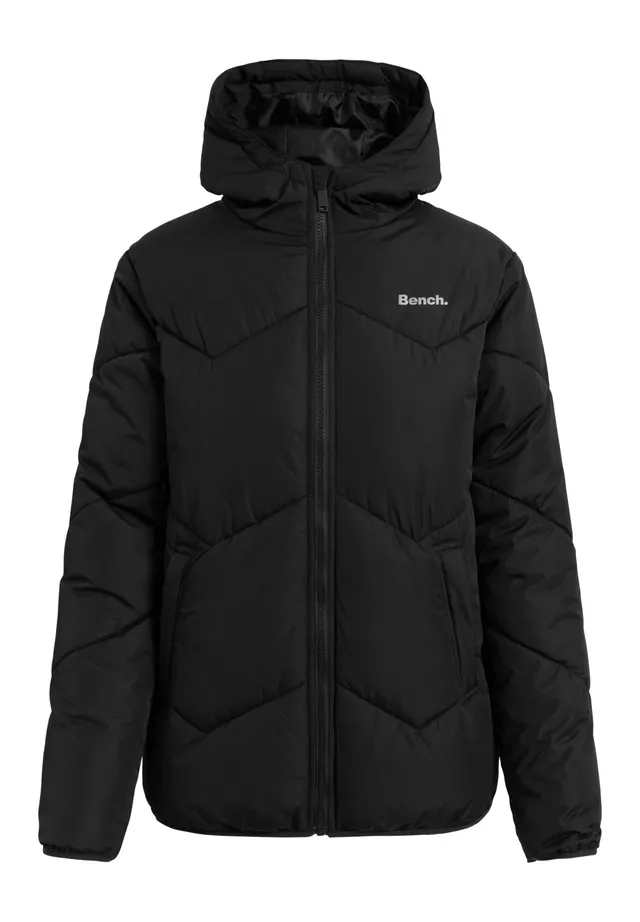 bench-kriya-damen-pufferjacke-schwarz-mit-kapuze image 1