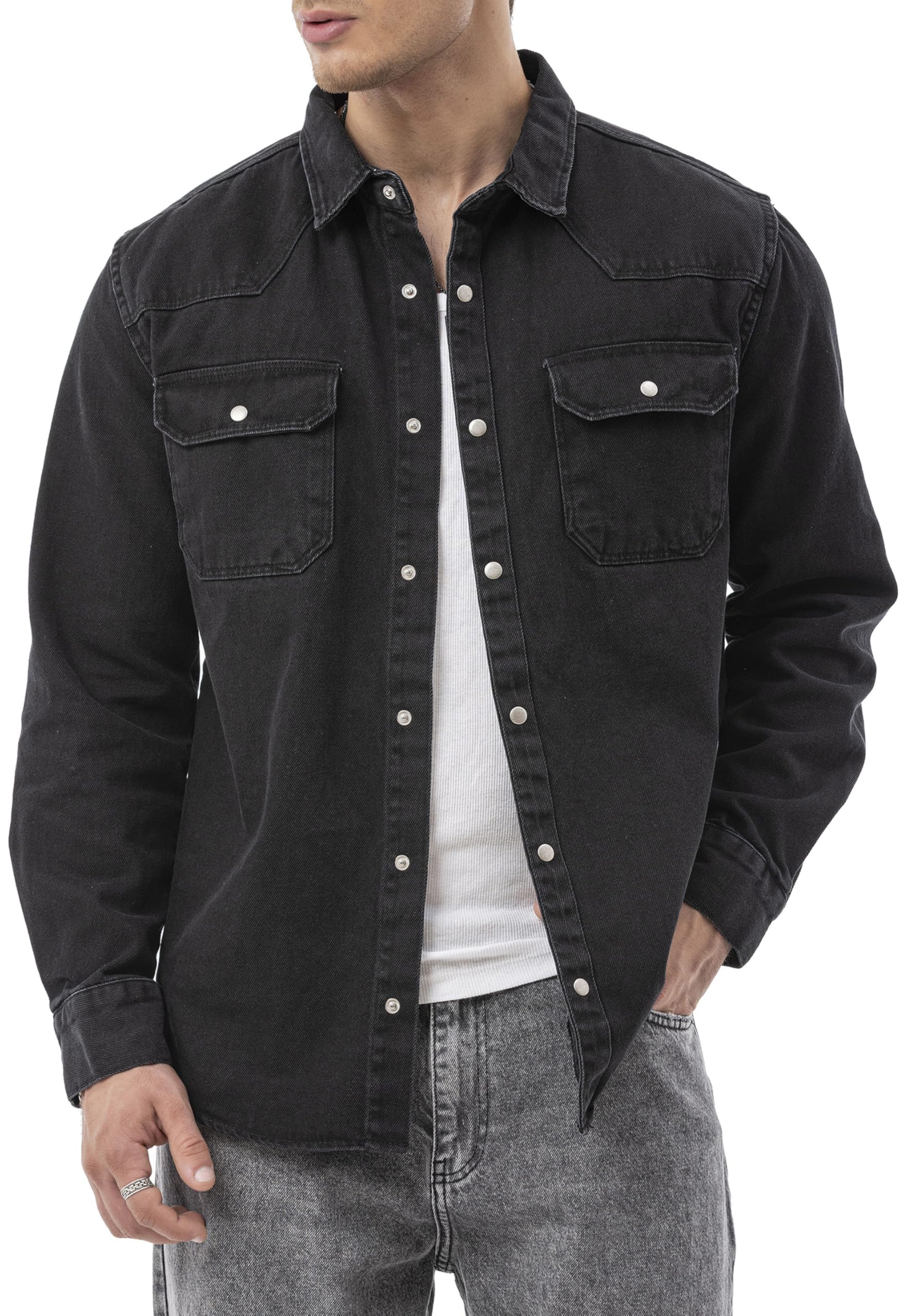 redbridge-spruce-denim-hemdjacke-xxl-blau-druckkn-pfe image 7