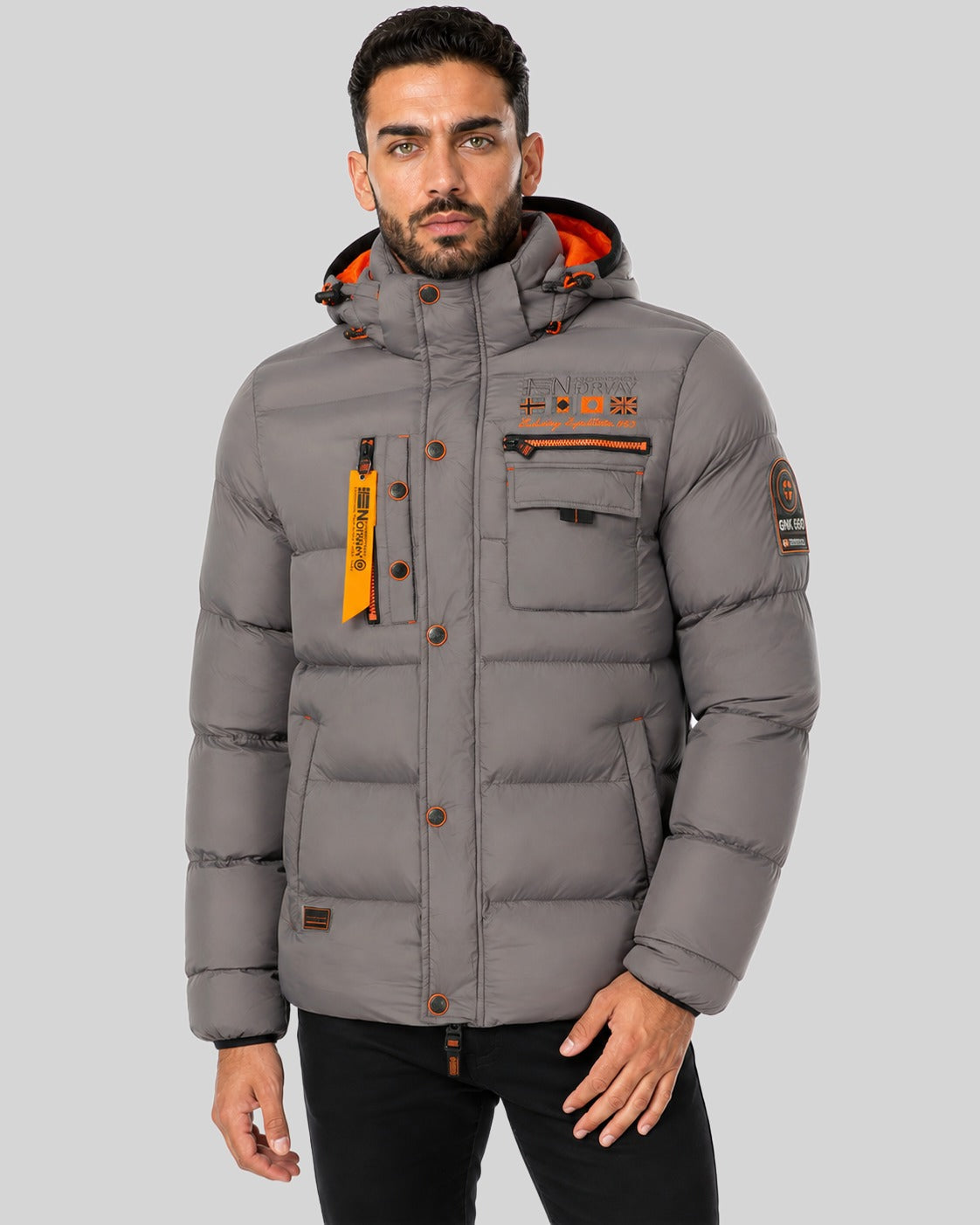 geographical-norway-citernier-herren-steppjacke-kaki-kapuze image 6