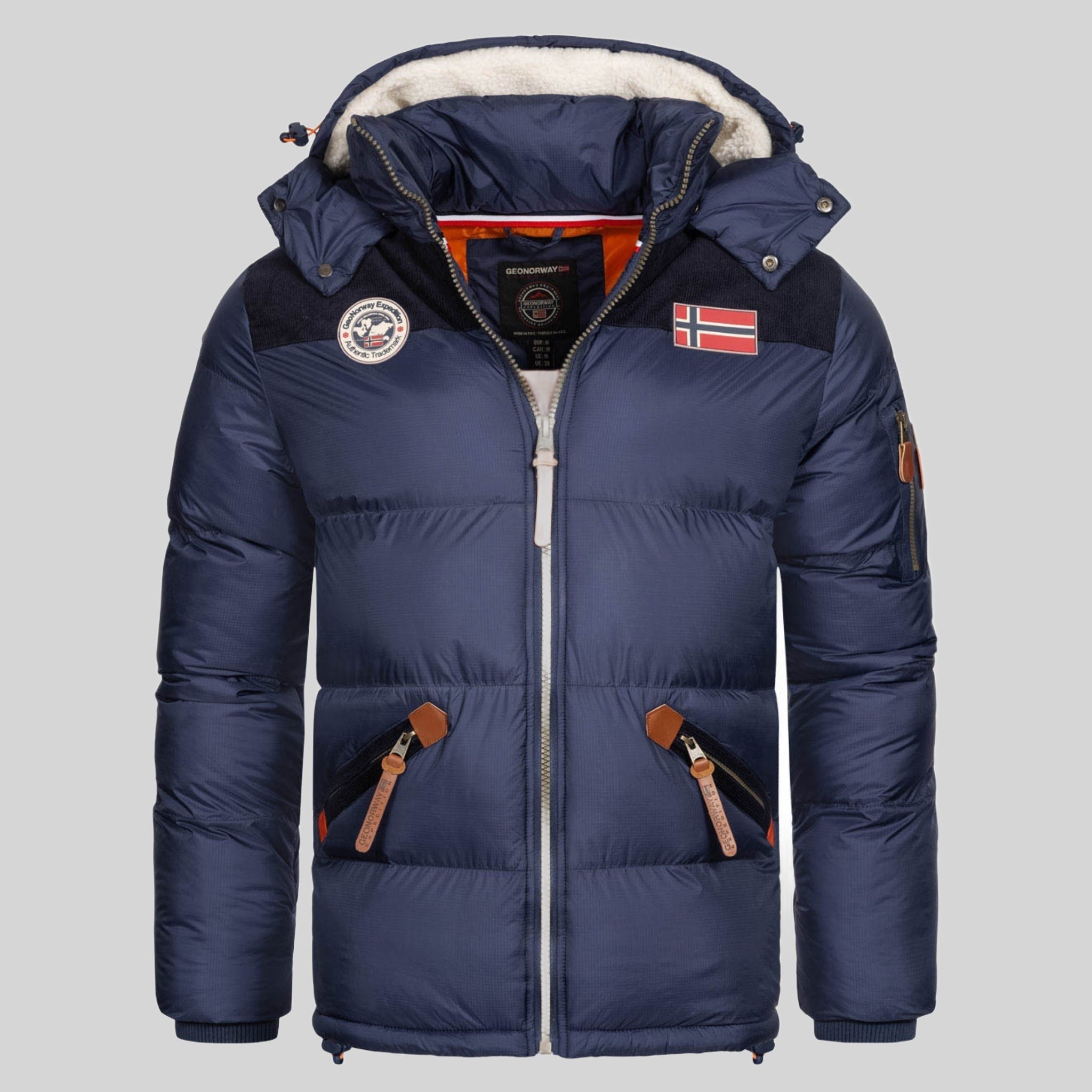 geographical-norway-celian-herren-steppjacke-marine-winter-kapuze image 3