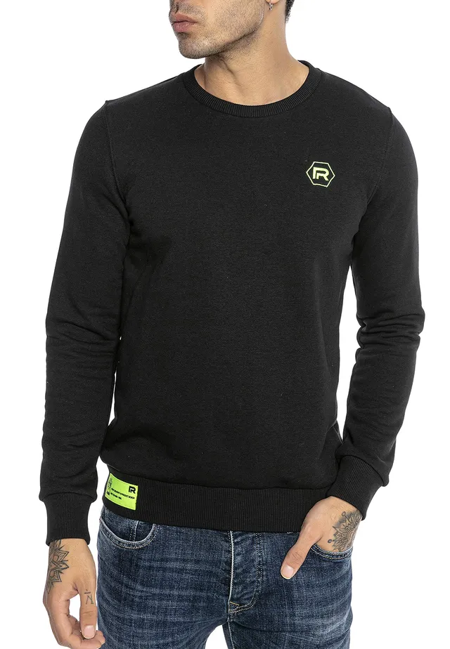 redbridge-sweater-neon-logo-stitch-herren-pullover image 1