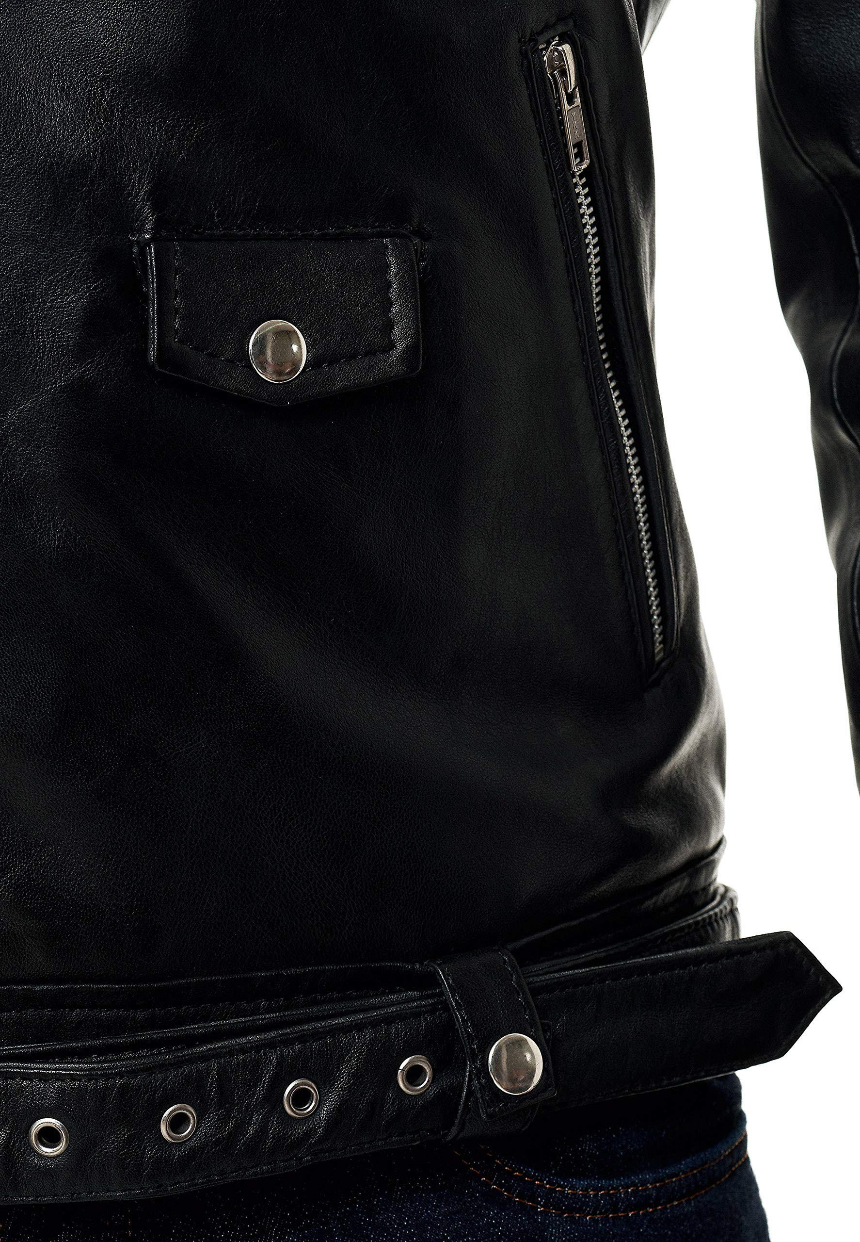 redbridge-bikerjacke-herren-echtleder-schwarz-gr-xl image 4