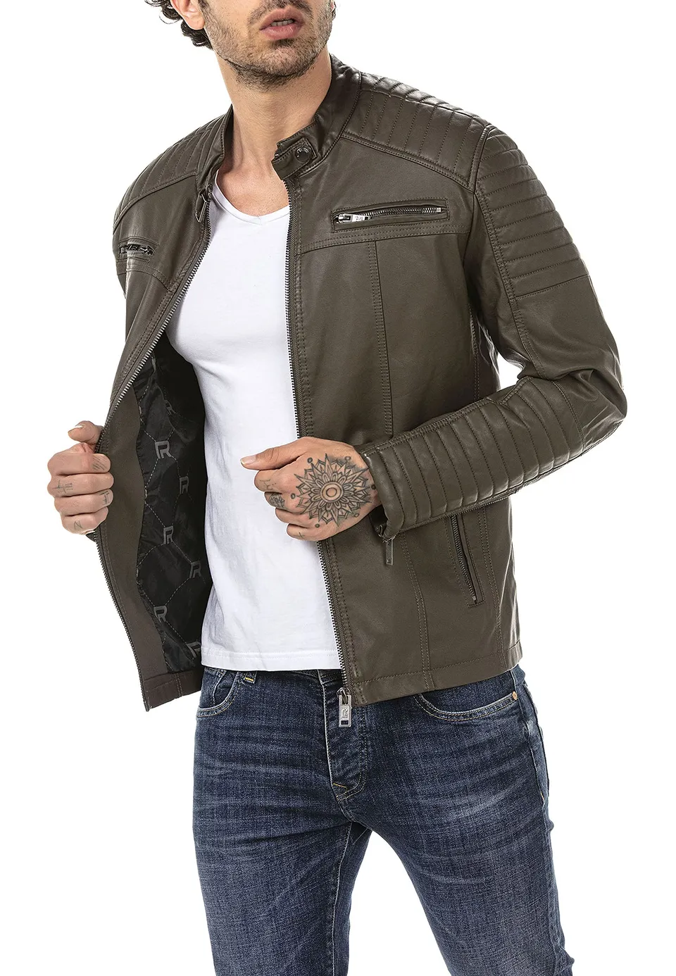 redbridge-bikerjacke-herren-schwarz-kunstleder-m6013 image 1