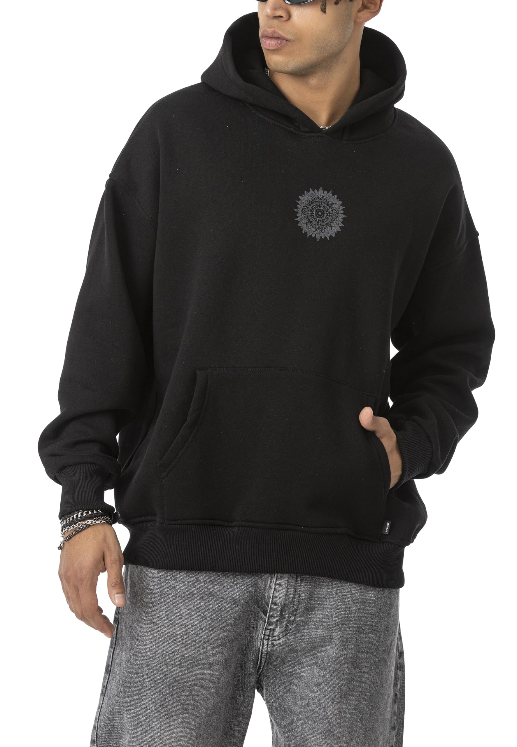 redbridge-spruce-hoodie-mandala-saxeblau-kapuzenpullover image 8