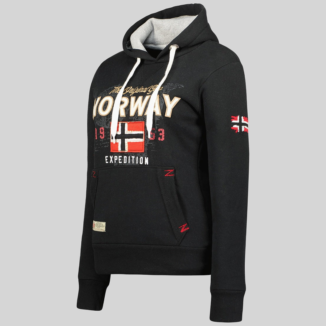 geographical-norway-guitre-damen-hoodie-sweatshirt-schwarz-print image 3