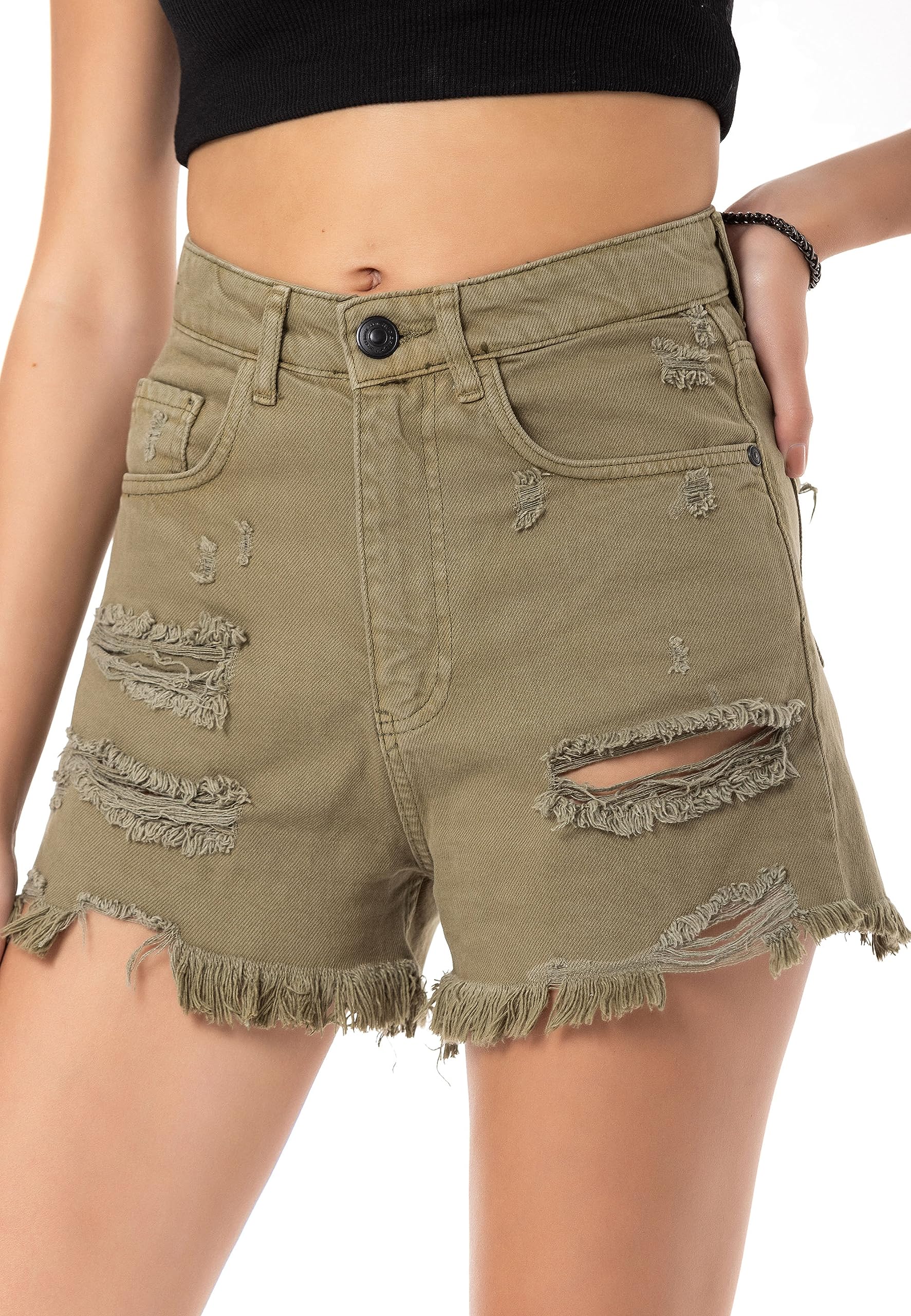 redbridge-high-waist-jeans-shorts-damen-kurze-hose image 7