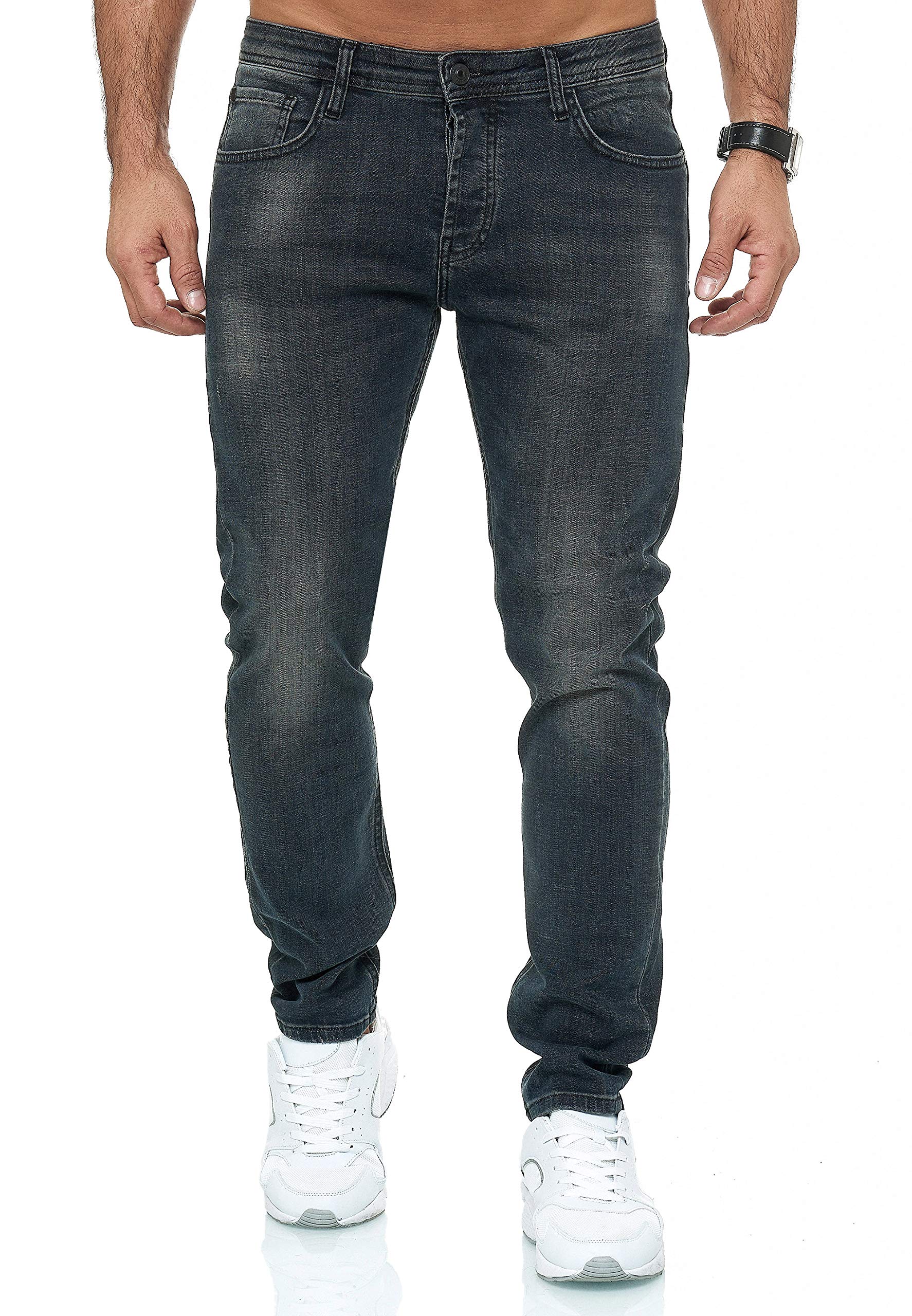 redbridge-jeans-regular-slim-fit-herren-denim-hose-blau-stretch image 1