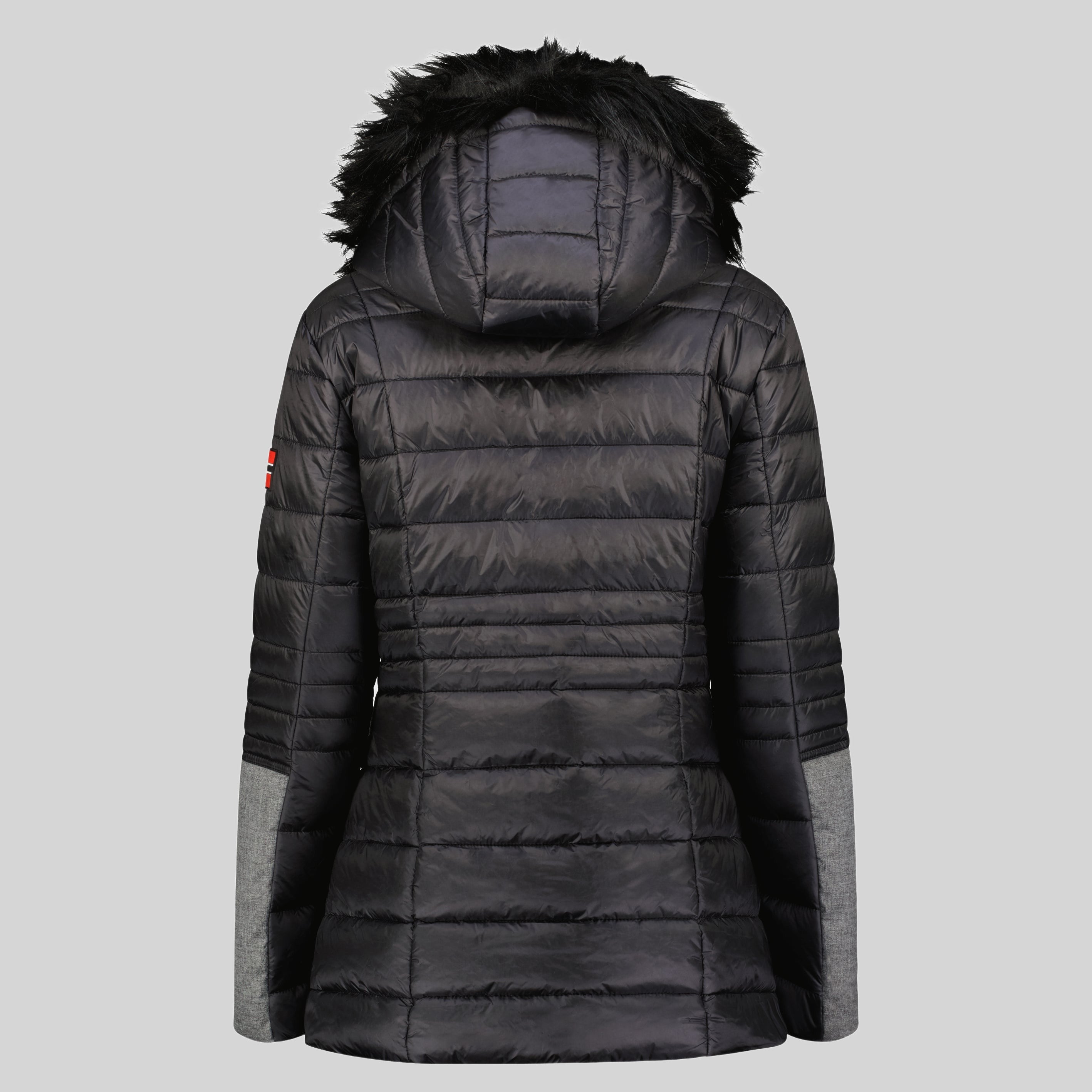 geographical-norway-belete-damen-parka-schwarz-fellkapuze image 7