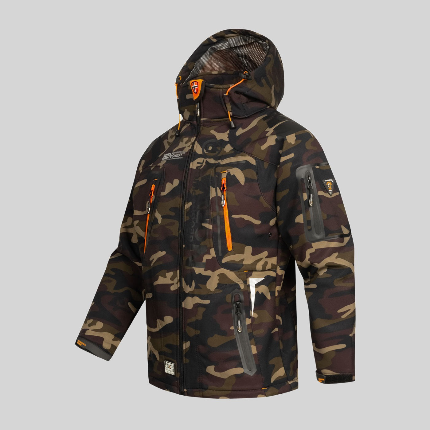 geographical-norway-techno-softshelljacke-herren-camo-kaki image 5