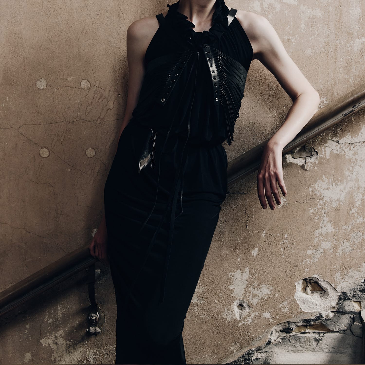 milk-of-lime-garments-cinder-wrap-dress-wickelkleid-grau image 3