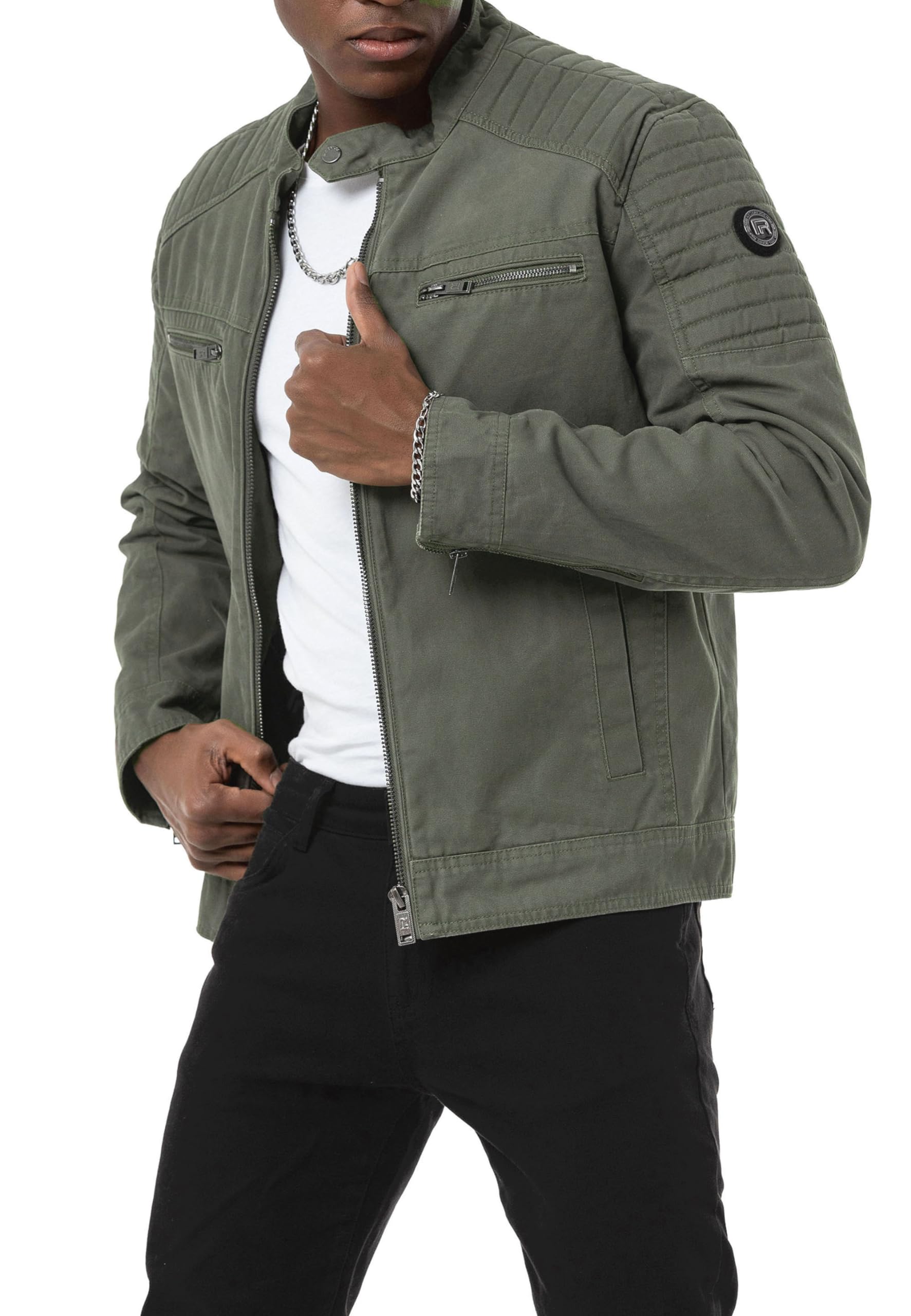 redbridge-jacke-herren-biker-m6138-xxl-schwarz-baumwolle image 3