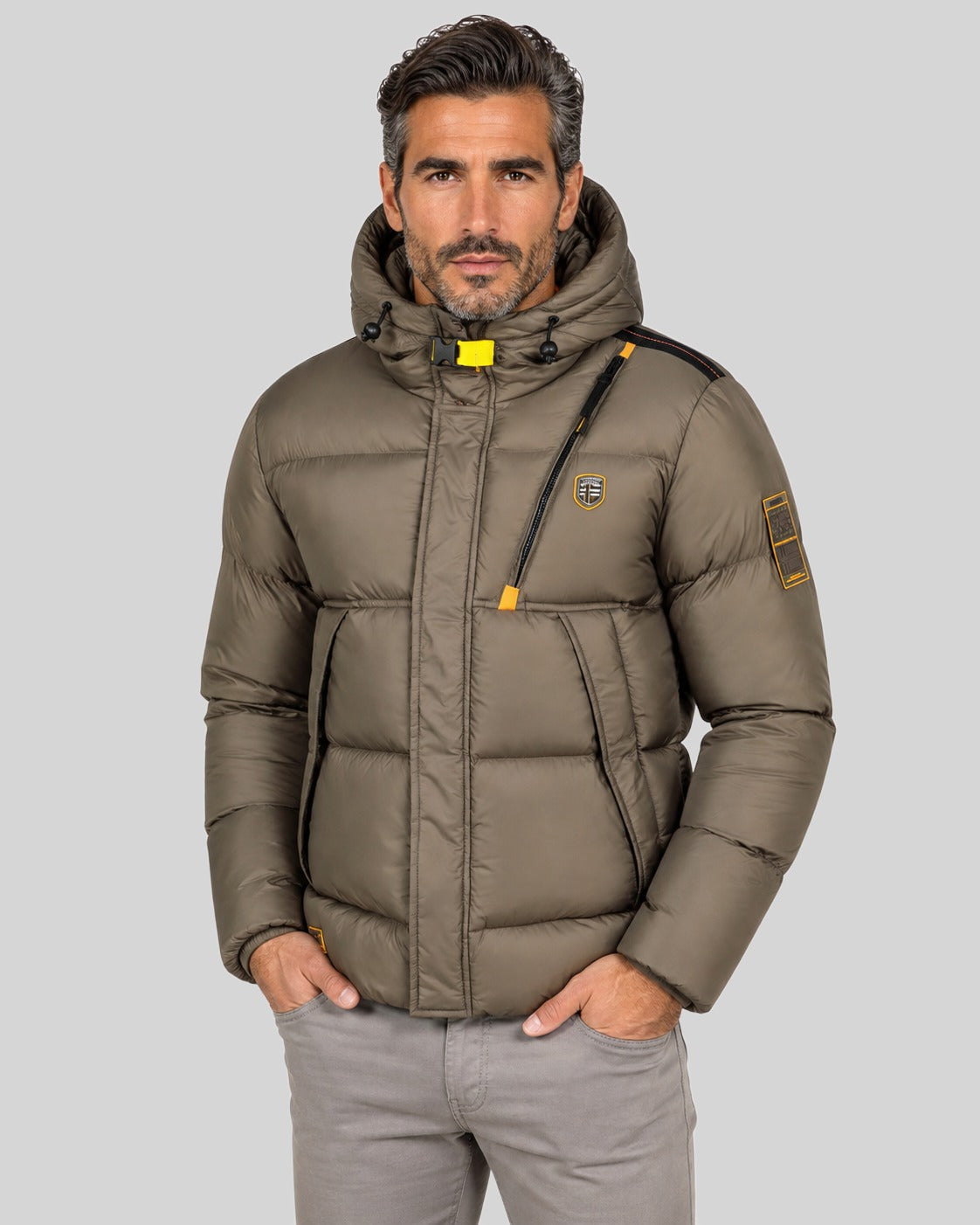 geographical-norway-bodir-parka-herren-kaki-winter-steppjacke image 1
