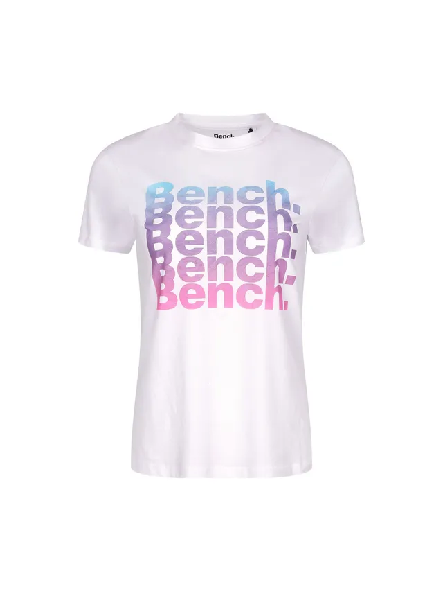 bench-trixe-damen-t-shirt-white-logoprint image 1