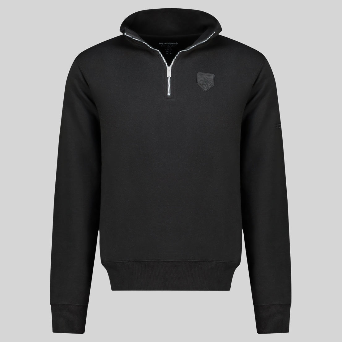 geographical-norway-gelmon-sweatshirt-herren-schwarz-stehkragen image 3