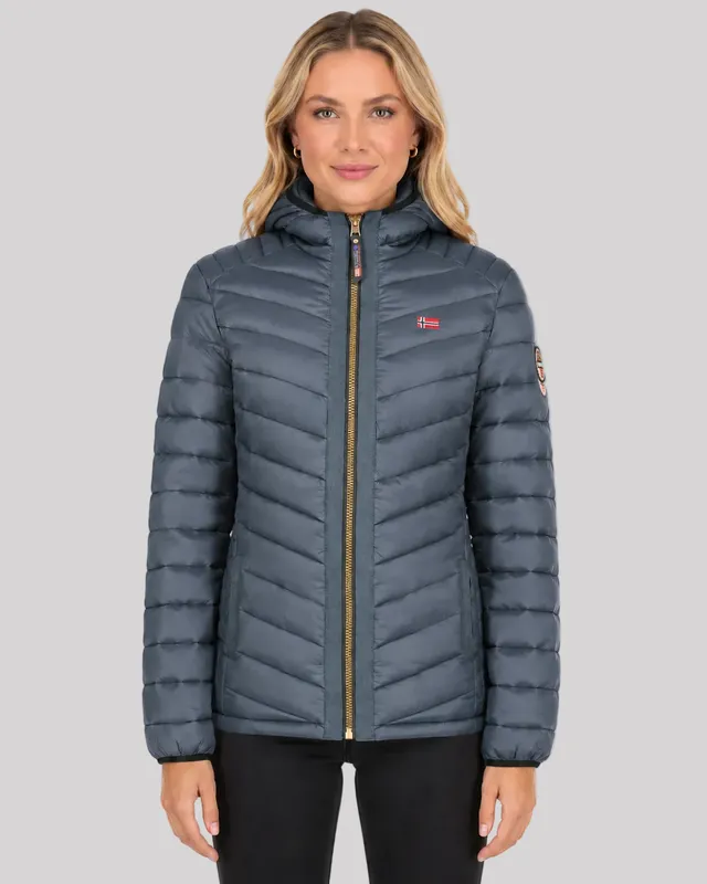 geographical-norway-carliti-hood-damen-steppjacke-mit-kapuze-schwarz-s image 1