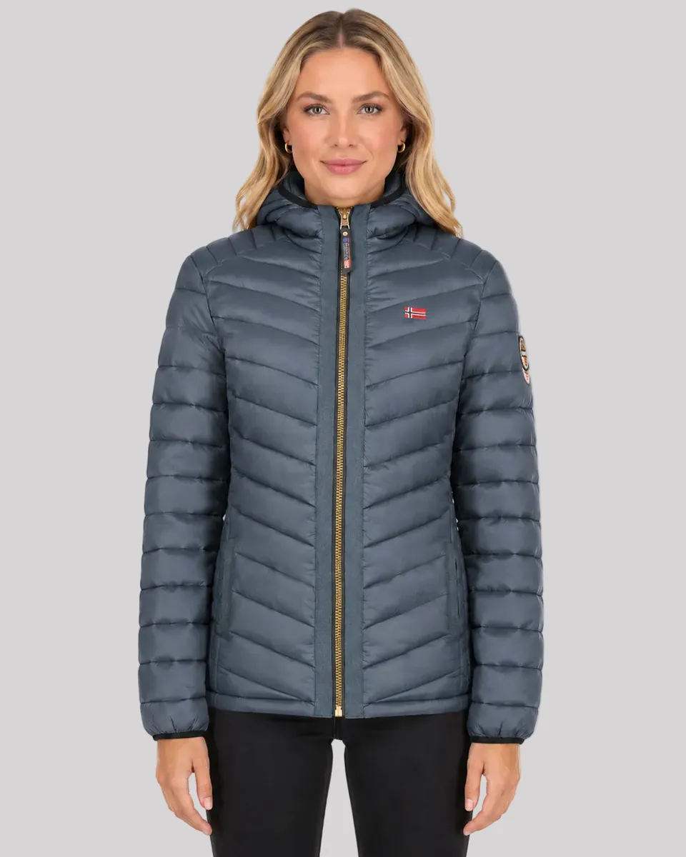 geographical-norway-carliti-hood-damen-steppjacke-mit-kapuze-schwarz-s image 1