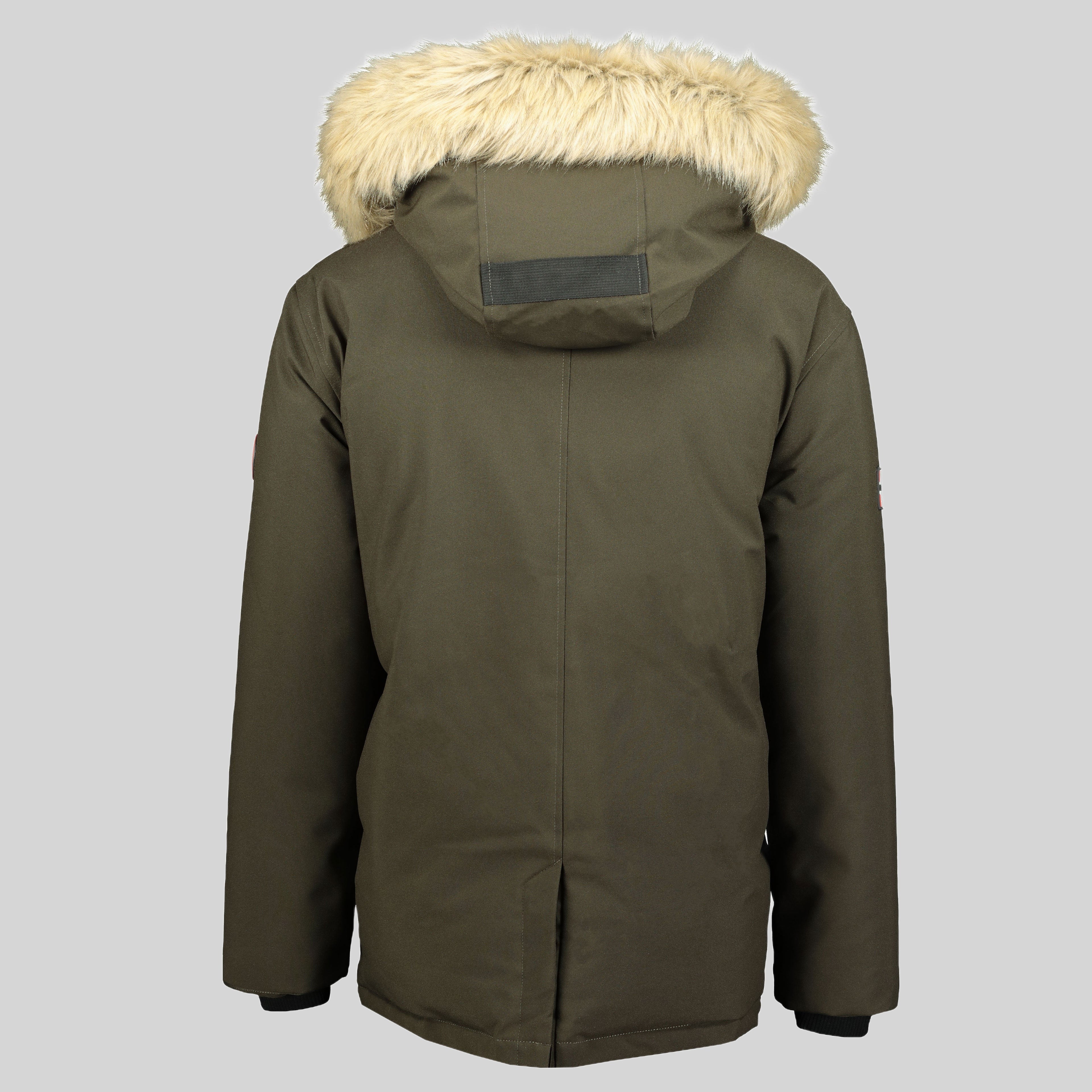 geographical-norway-claude-parka-herren-kaki-winterparka-fellkapuze image 2
