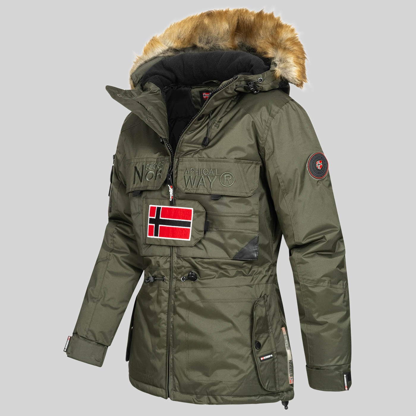 geographical-norway-bellaciao-parka-schwarz-winter-fellkapuze image 5