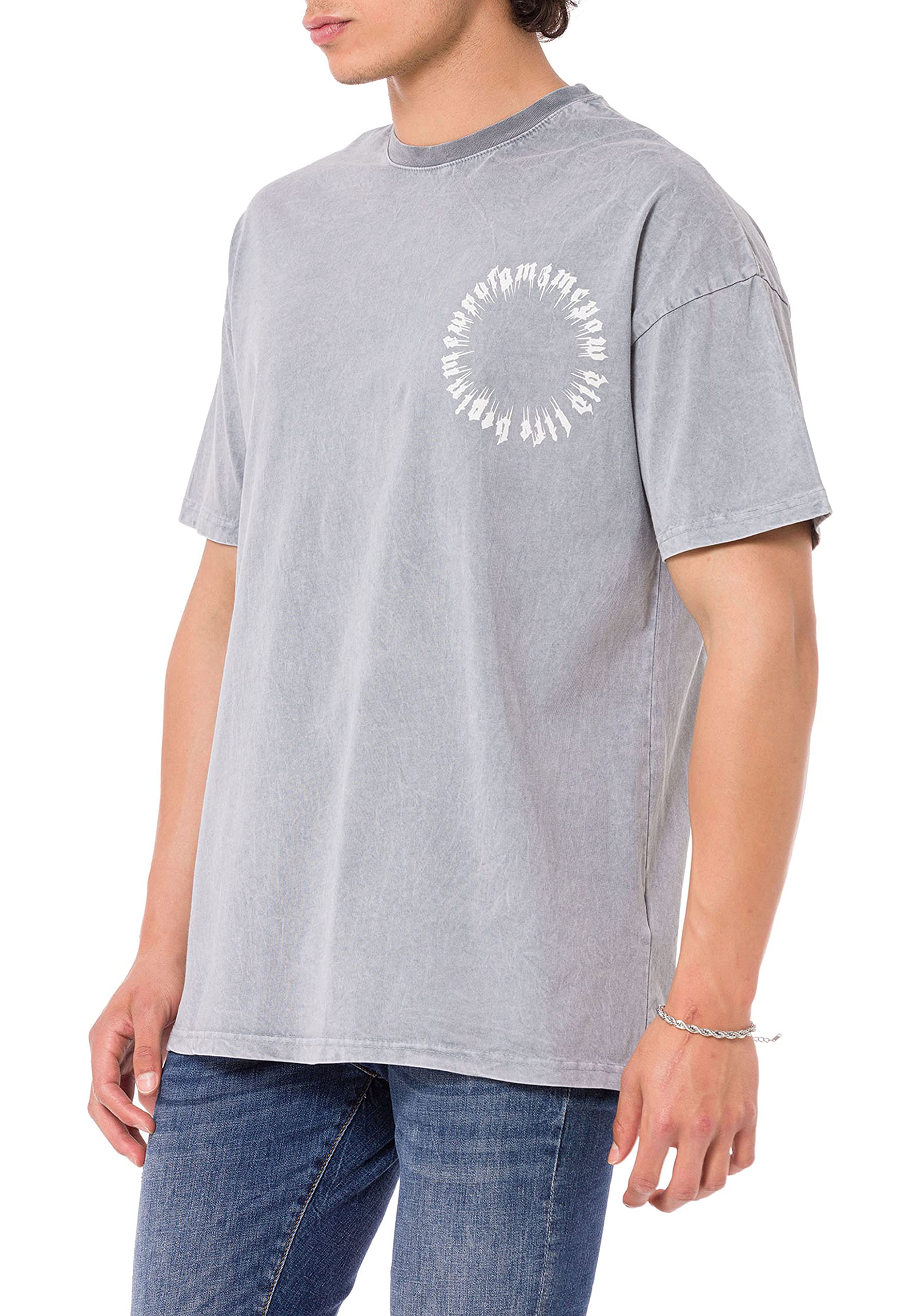 redbridge-premium-t-shirt-herren-grau-s-baumwolle-kurzarm image 5