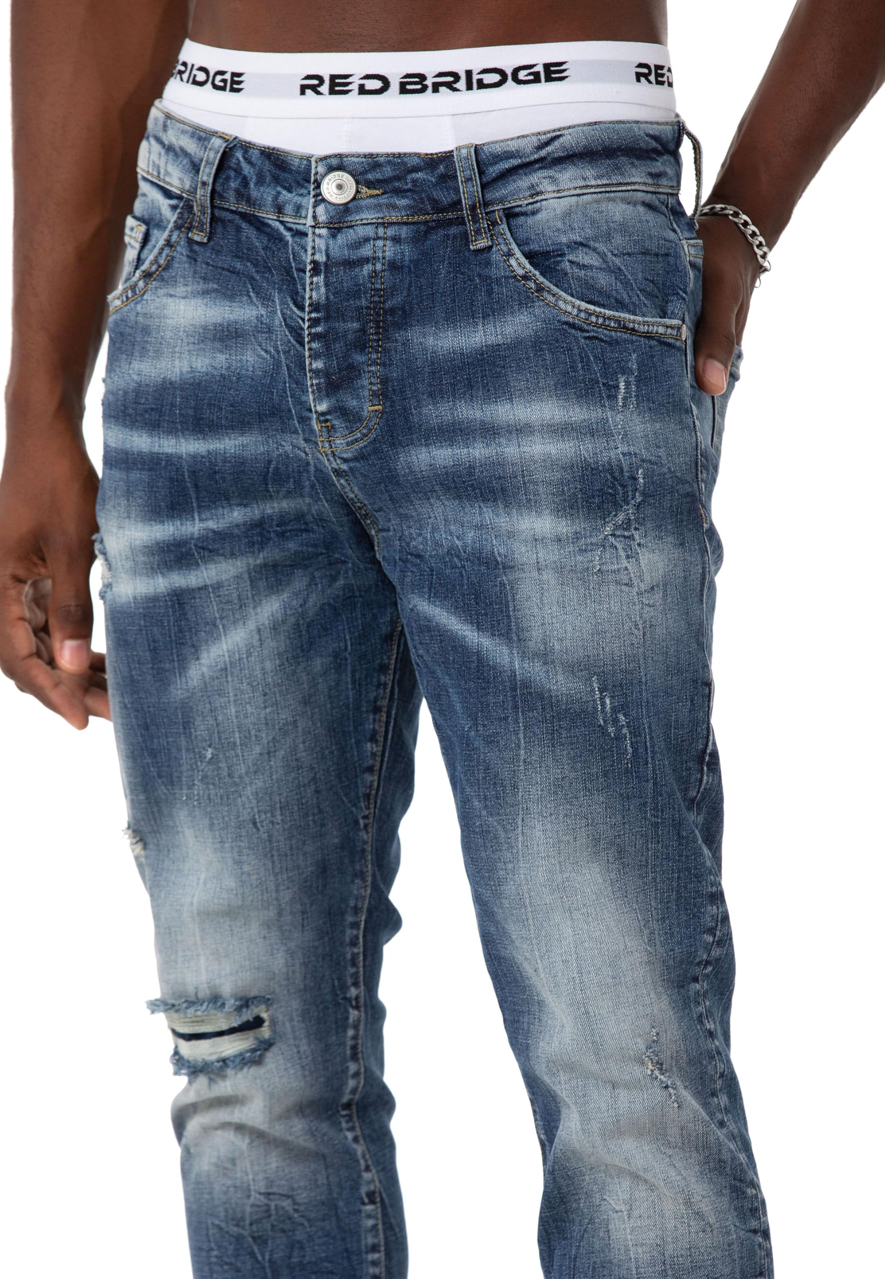 redbridge-m4323-jeans-herren-destroyed-look-blau image 4