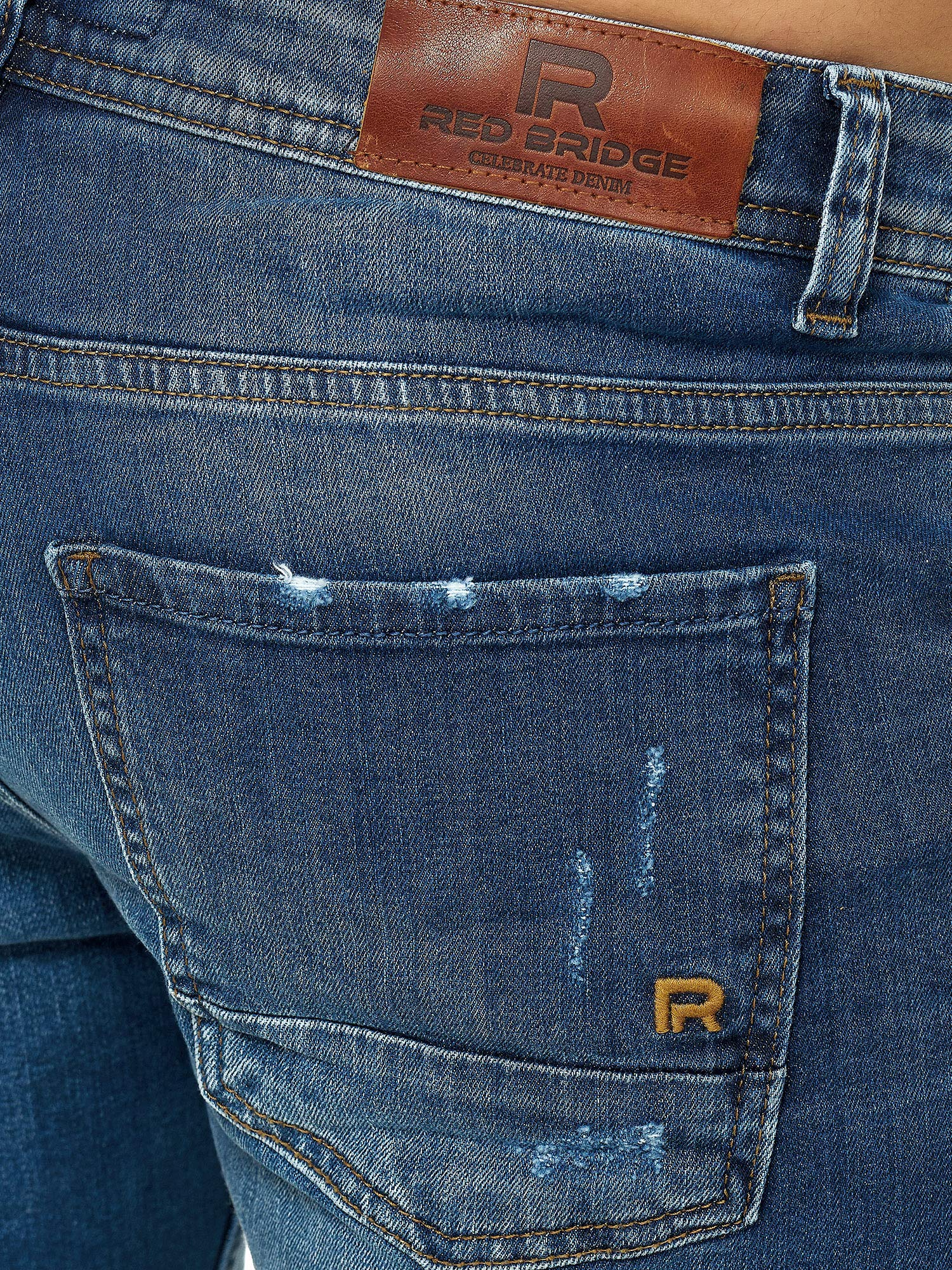 redbridge-jeans-shorts-herren-blau-denim-bermudas-destroyed image 6
