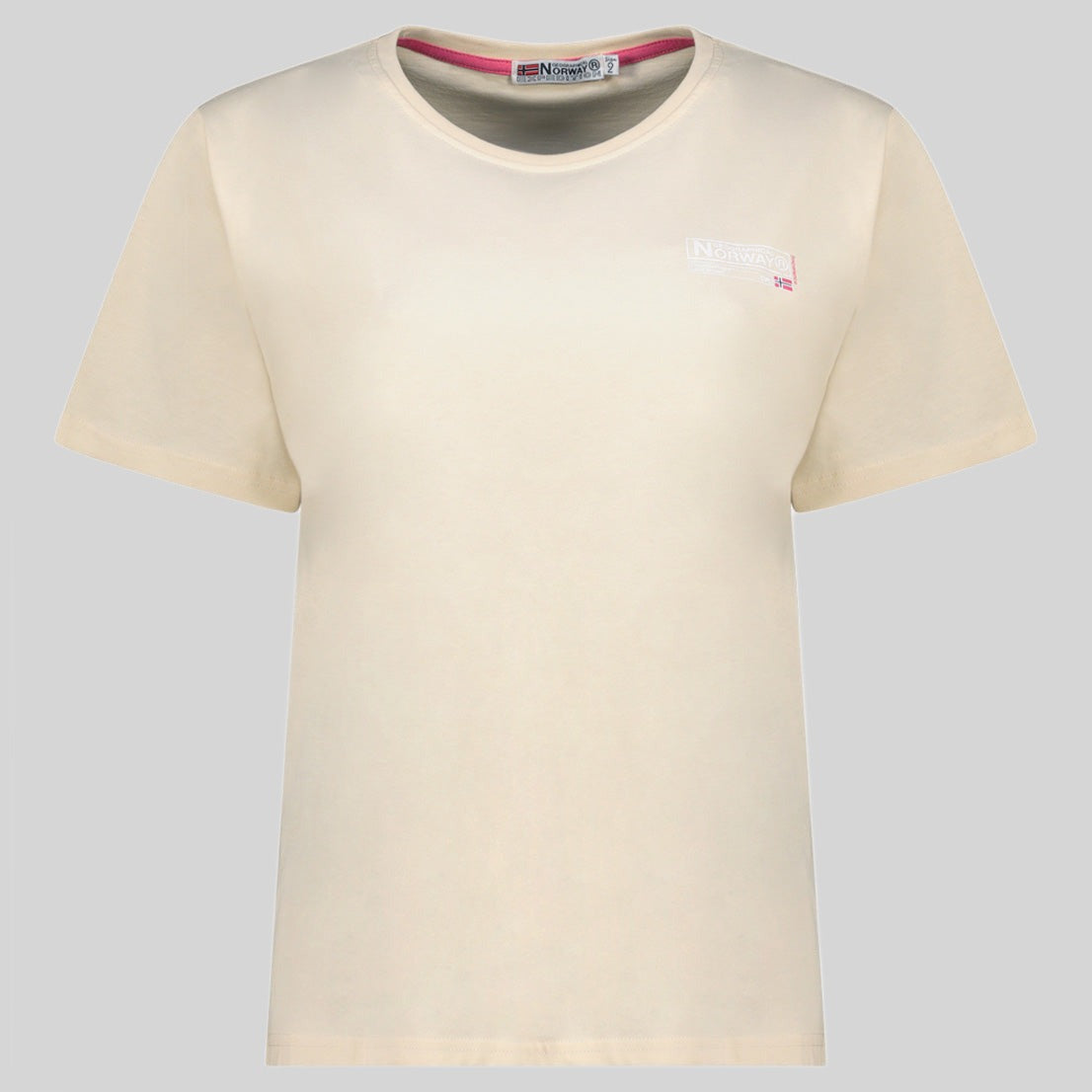 geographical-norway-jilva-damen-t-shirt-beige-baumwolle-print image 3