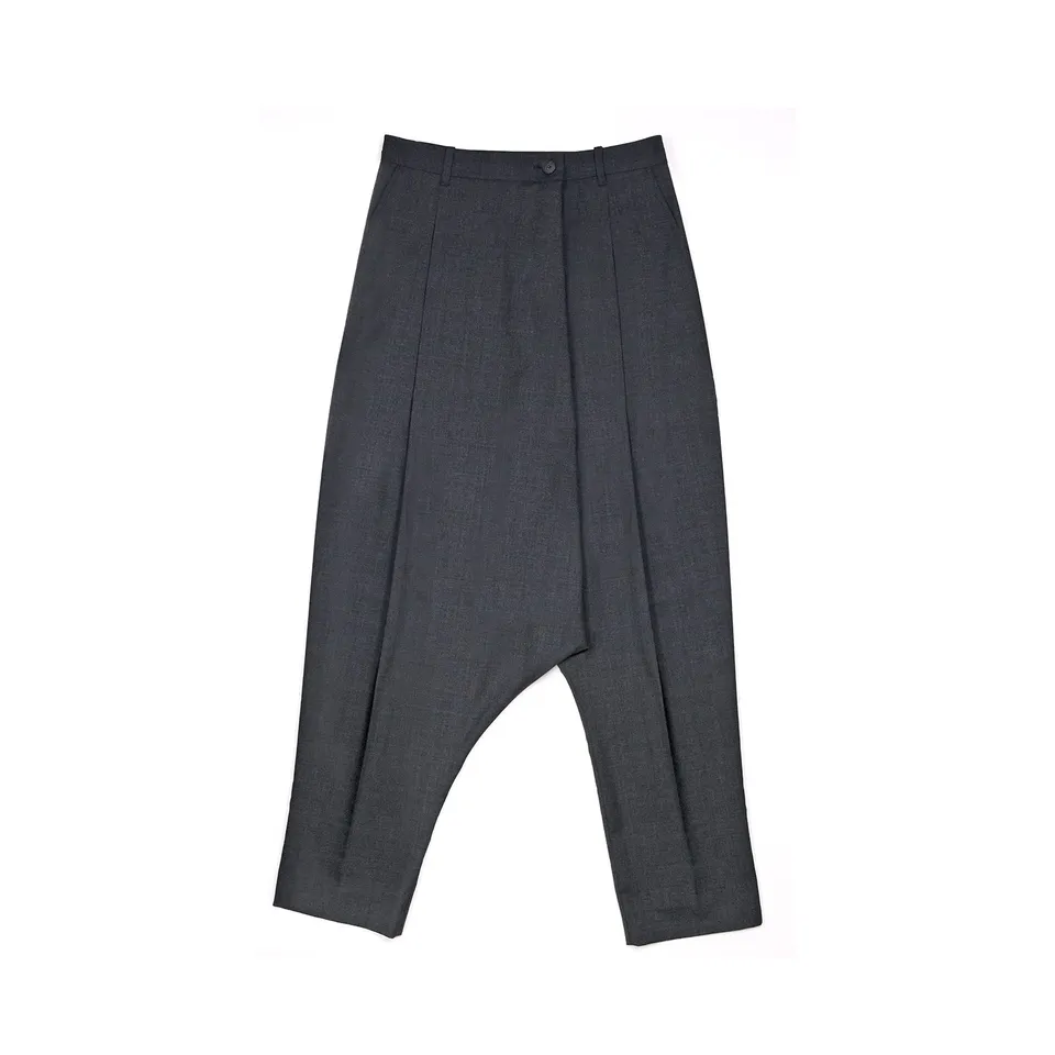milk-of-lime-drop-crotch-pants-charcoal-grau-vorbestellung image 1