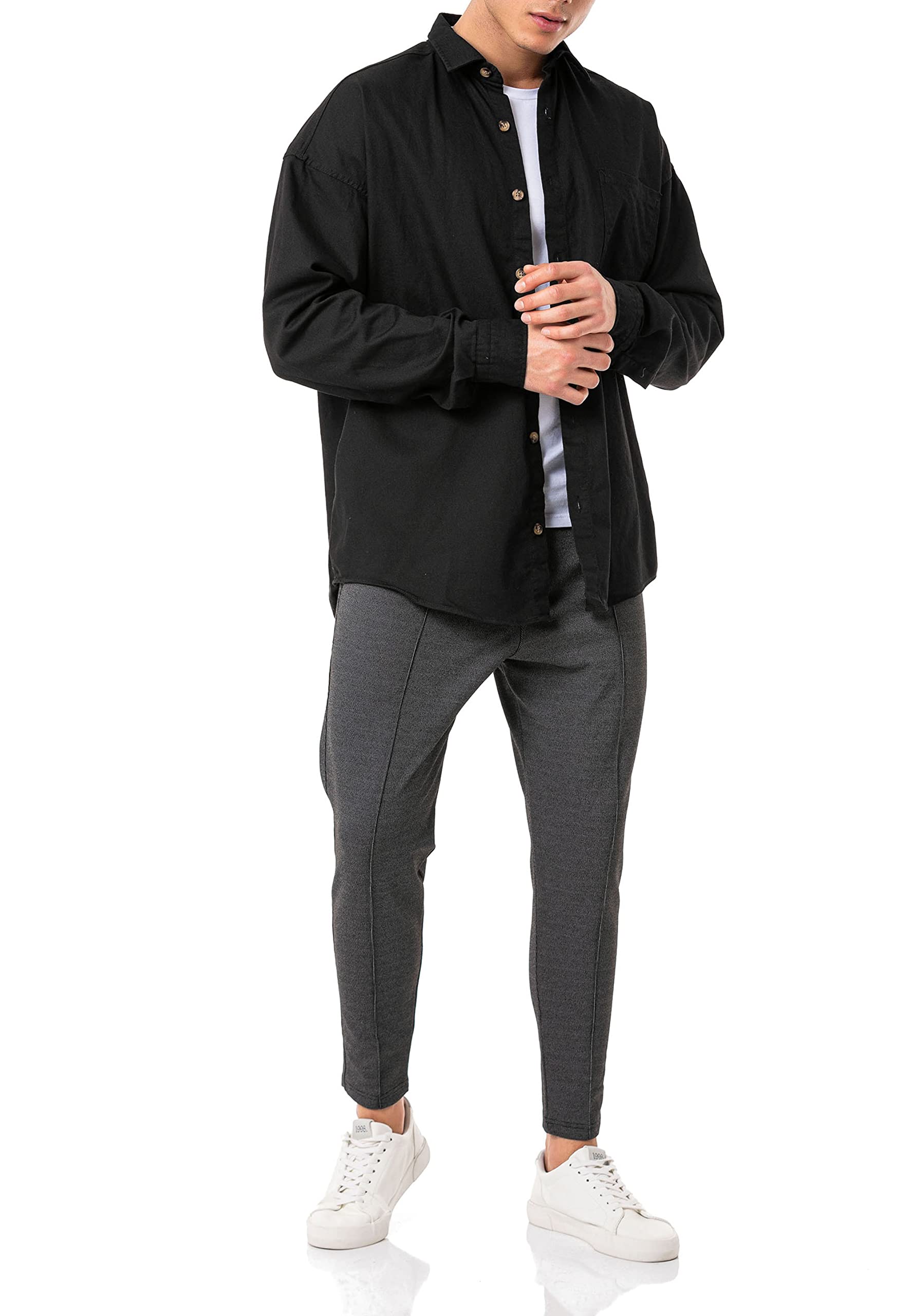 redbridge-jeanshemd-denim-herren-schwarz-baumwolle image 6