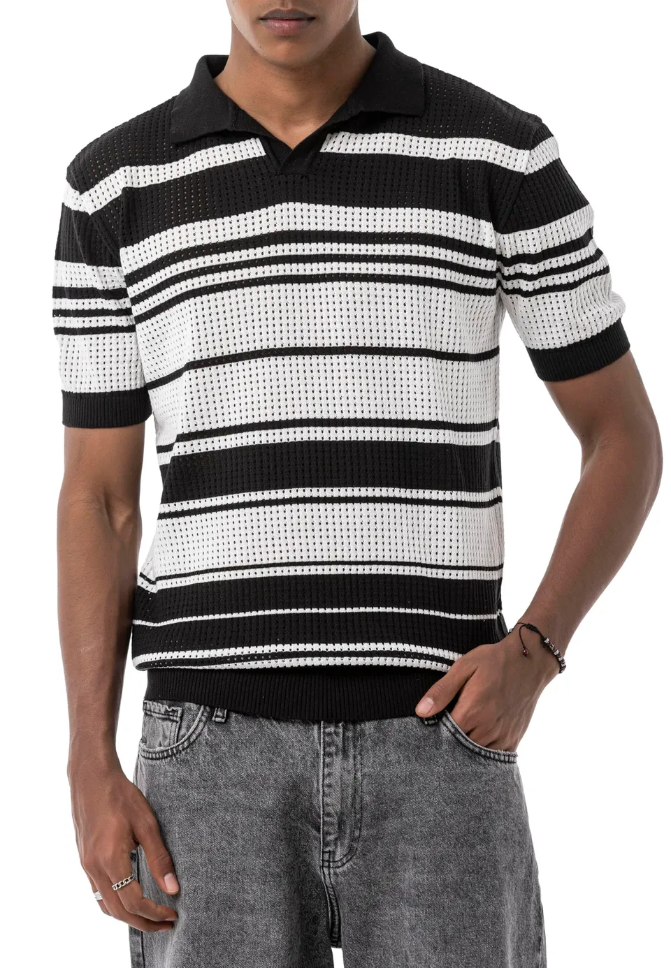 redbridge-by-tarz-cool-poloshirt-feinstrick-struktur-kurzarm image 1