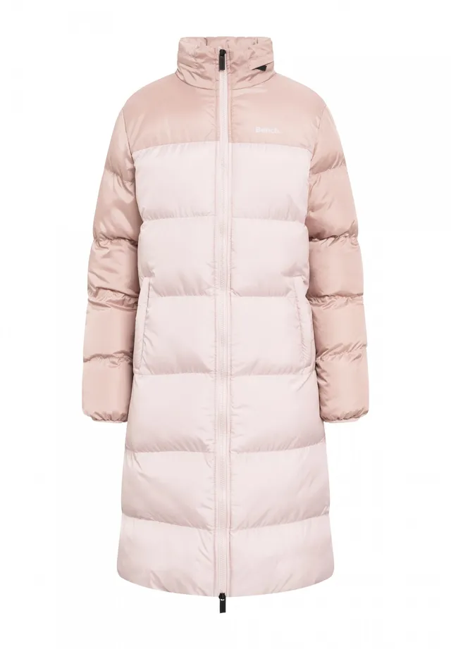 bench-phyllis-puffer-jacke-damen-dusty-pink-lang-mit-kapuze image 1