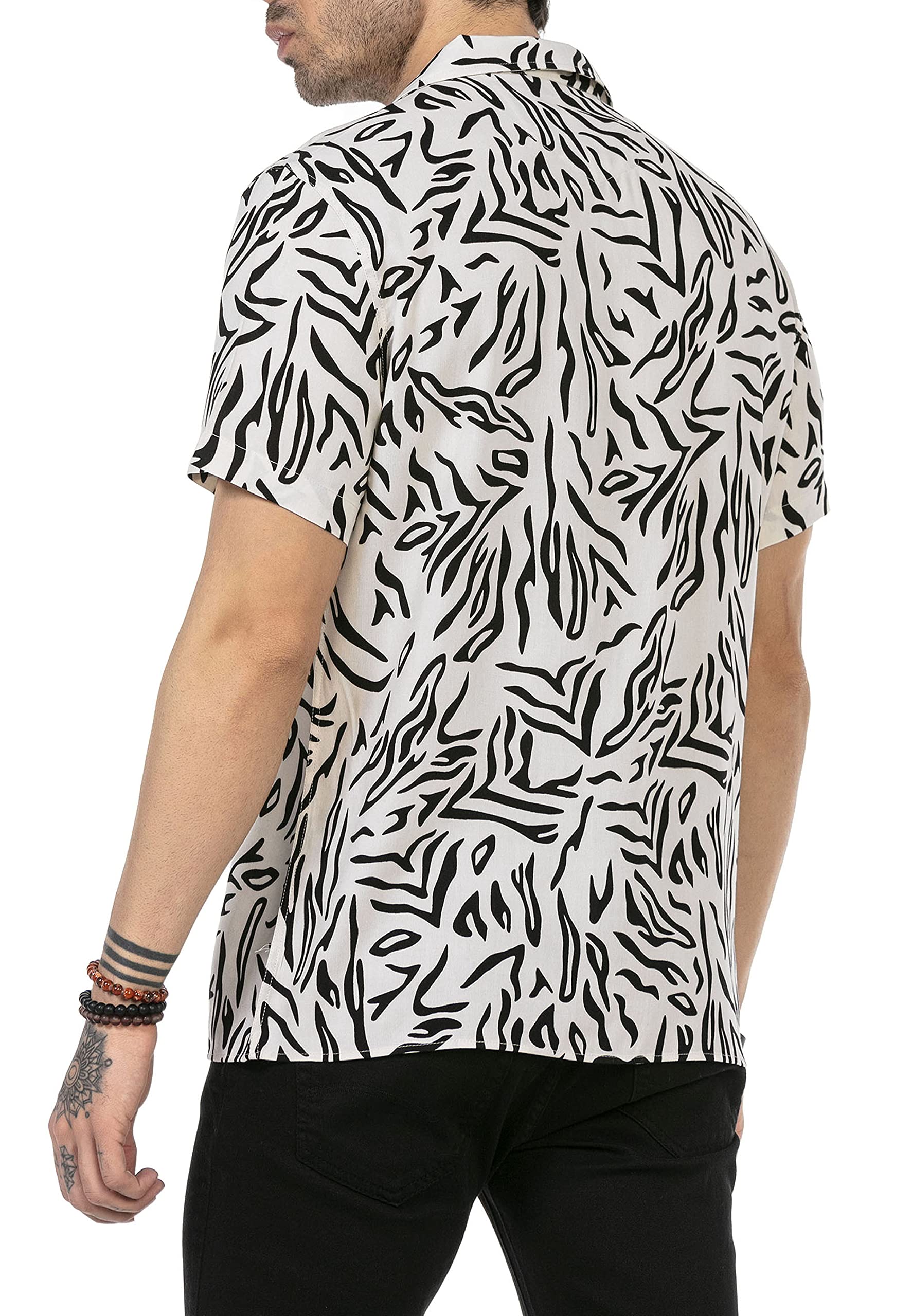 redbridge-hemden-kurzarm-freizeit-hemd-animal-print-leichter-stoff-wei-l image 2