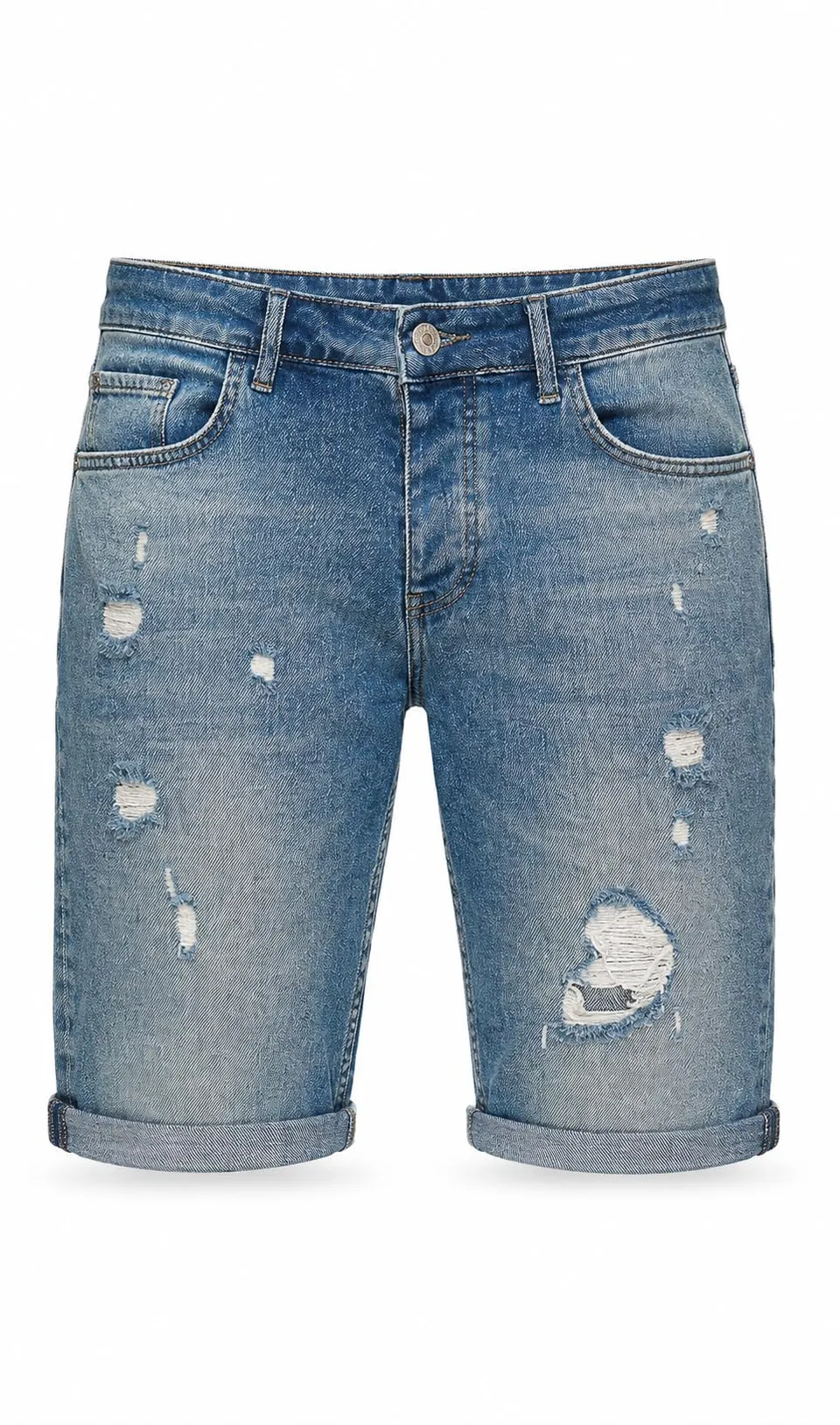 redbridge-shorts-herren-jeansshorts-hellblau-distressed-regular-fit image 1