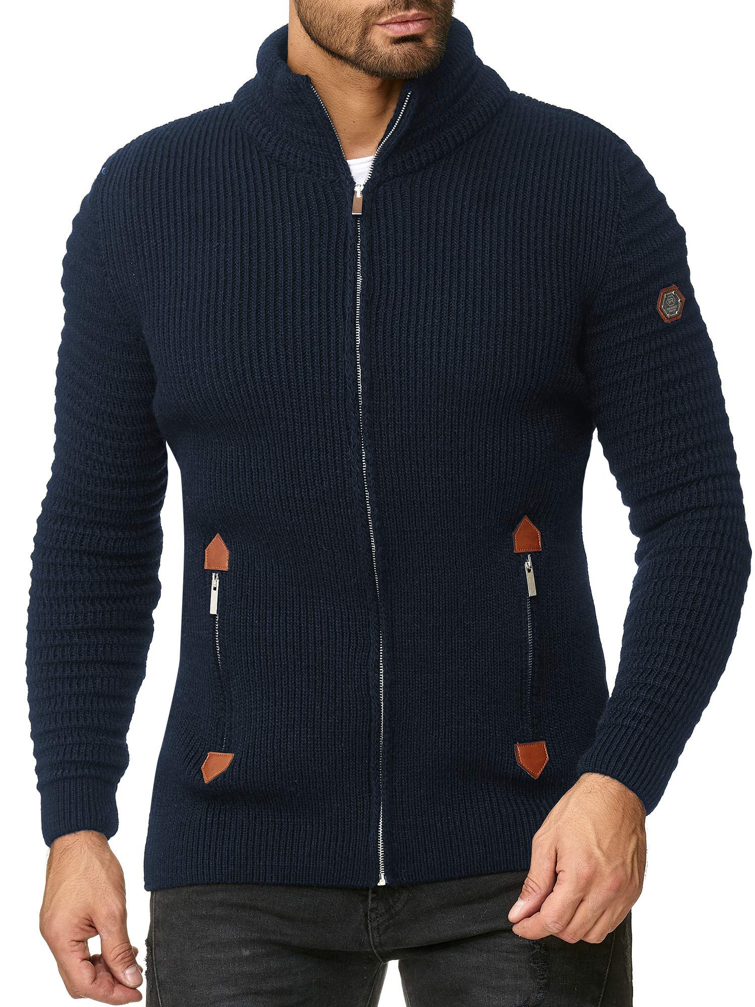 redbridge-cardigans-strickjacke-basic-luxury-stehkragen image 7