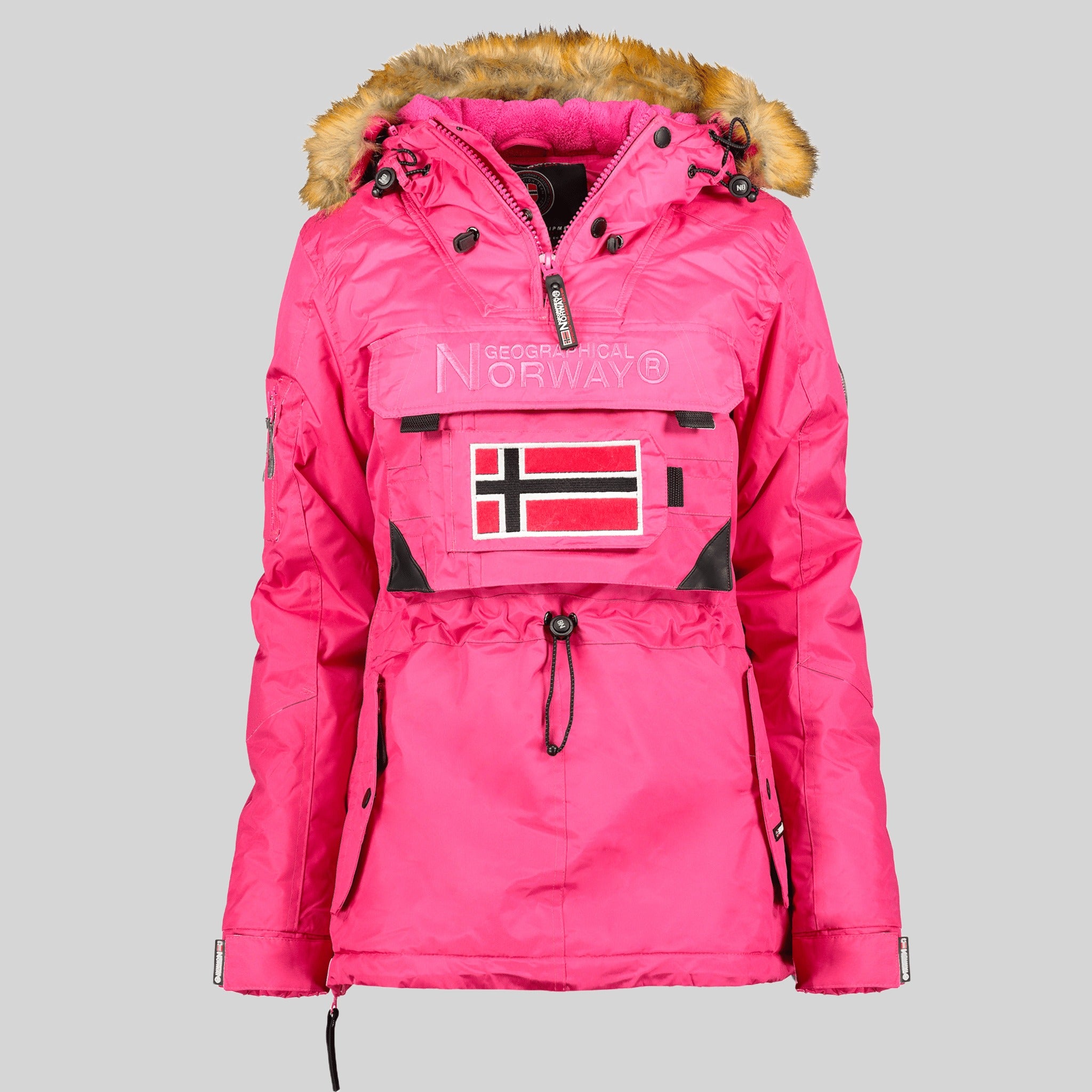 geographical-norway-bulle-parka-schwarz-fell-damen image 1