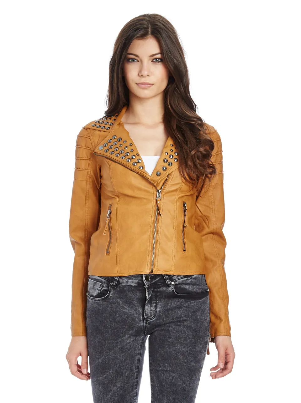 redbridge-rbw7003-kunstleder-jacke-damen-bergangsjacke-nieten-m image 1