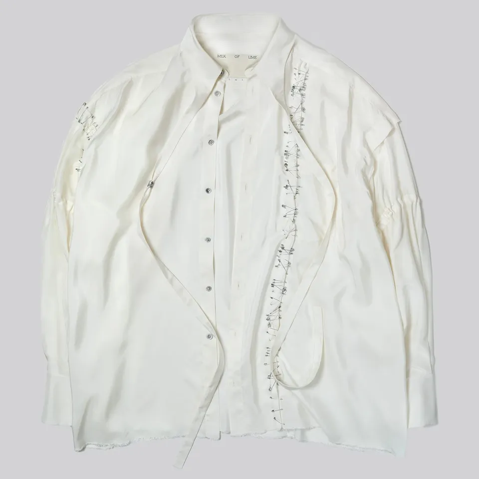 milk-of-lime-safety-pin-shirt-oversized-schwarz image 1