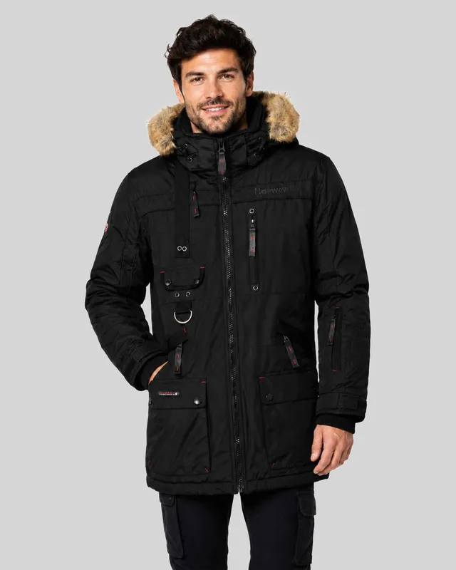 geographical-norway-chirac-parka-herren-schwarz-winter-gro-e-gr-en image 1