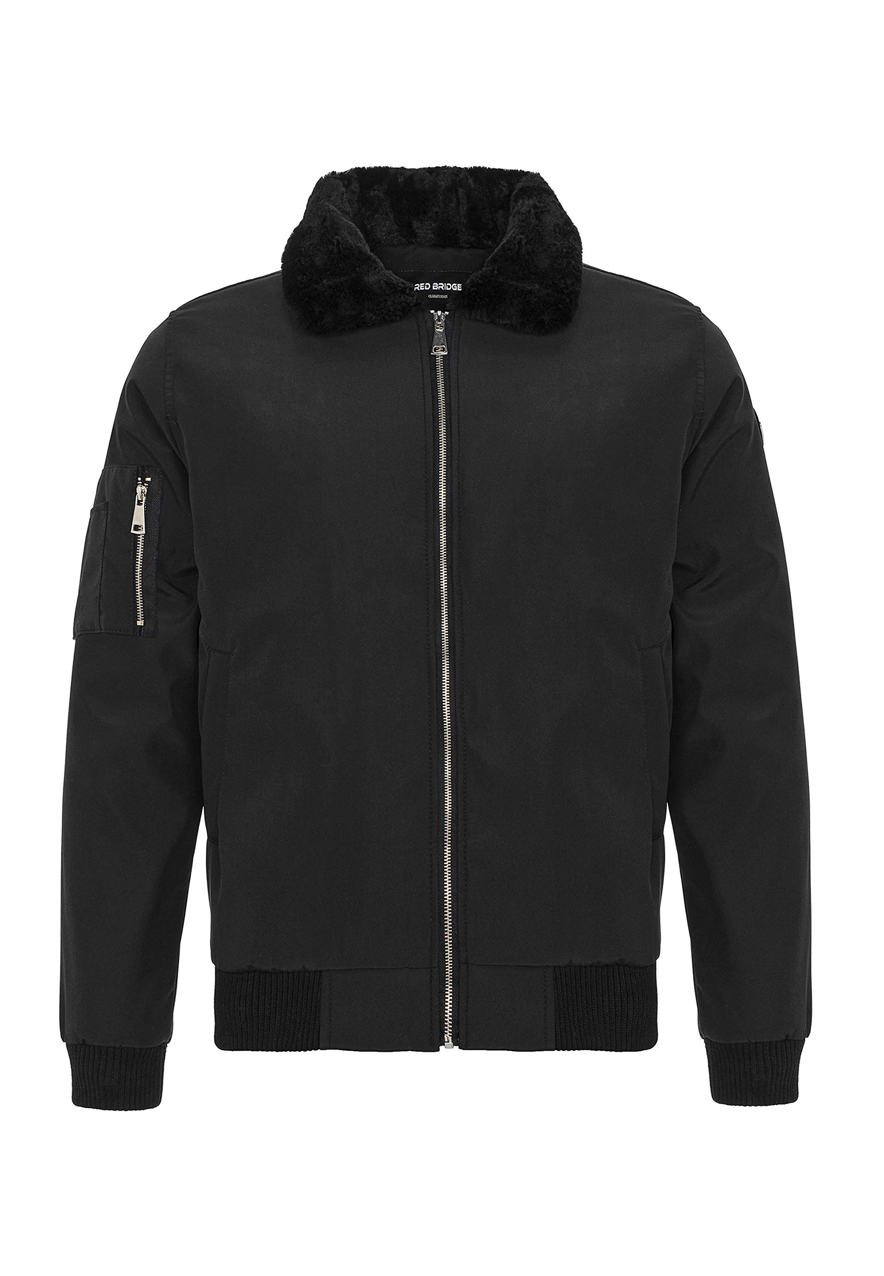 redbridge-herren-fliegerjacke-bomberjacke-gef-ttert-kunstpelz image 7